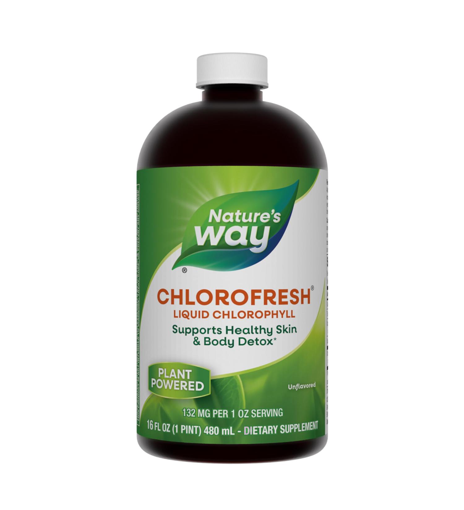 Nature's Way Chlorofresh Liquid Chlorophyll Supports Healthy Skin & Body Detox* Internal Deodorant Supplement* Supports Liver Detoxification Pathways* Unflavored 16 Fl. Oz 16 Fl Oz (Pack of 1) - Buy Online on GoSupps.com