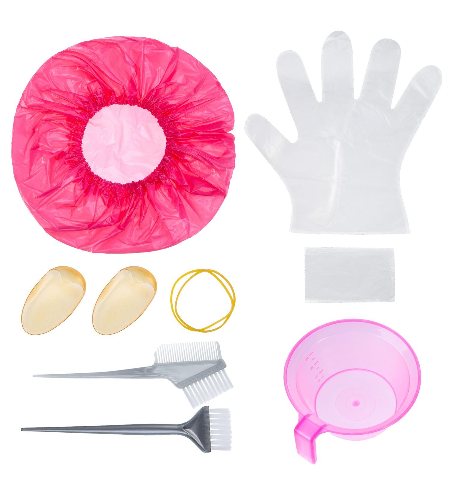 eBoot Hair Coloring Dyeing Kit with Tools and Accessories for DIY Hair Dye - Includes Brush, Comb, Mixing Bowl, Shower Cap, Gloves, Cape, and Ear Caps - Buy Online on GoSupps.com