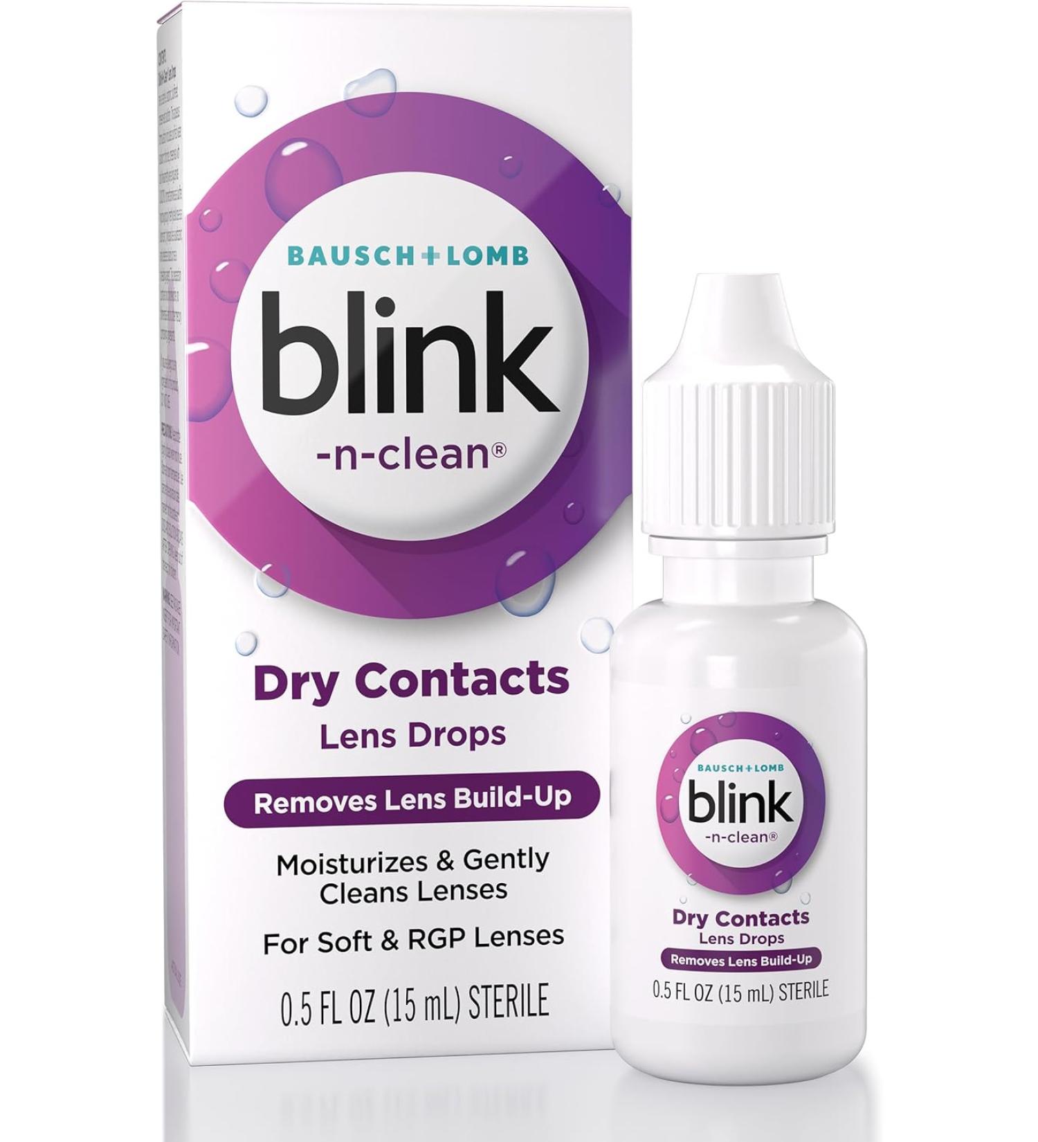 BLINK N Clean Contact Lens Drop 0.5 Fl Oz Cleaning 10 mL - Buy Online on GoSupps.com