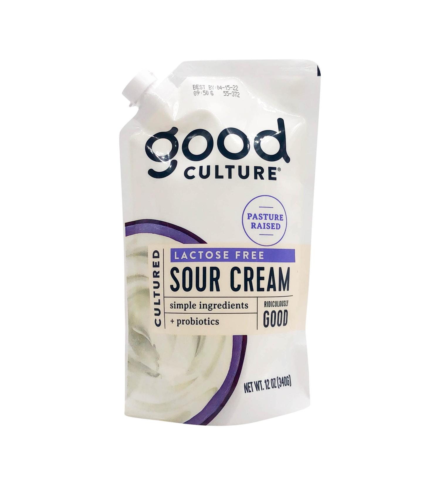 Good Culture Classic Lactose Free Sour Cream 12 oz Squeeze Pouch - Buy Online on GoSupps.com