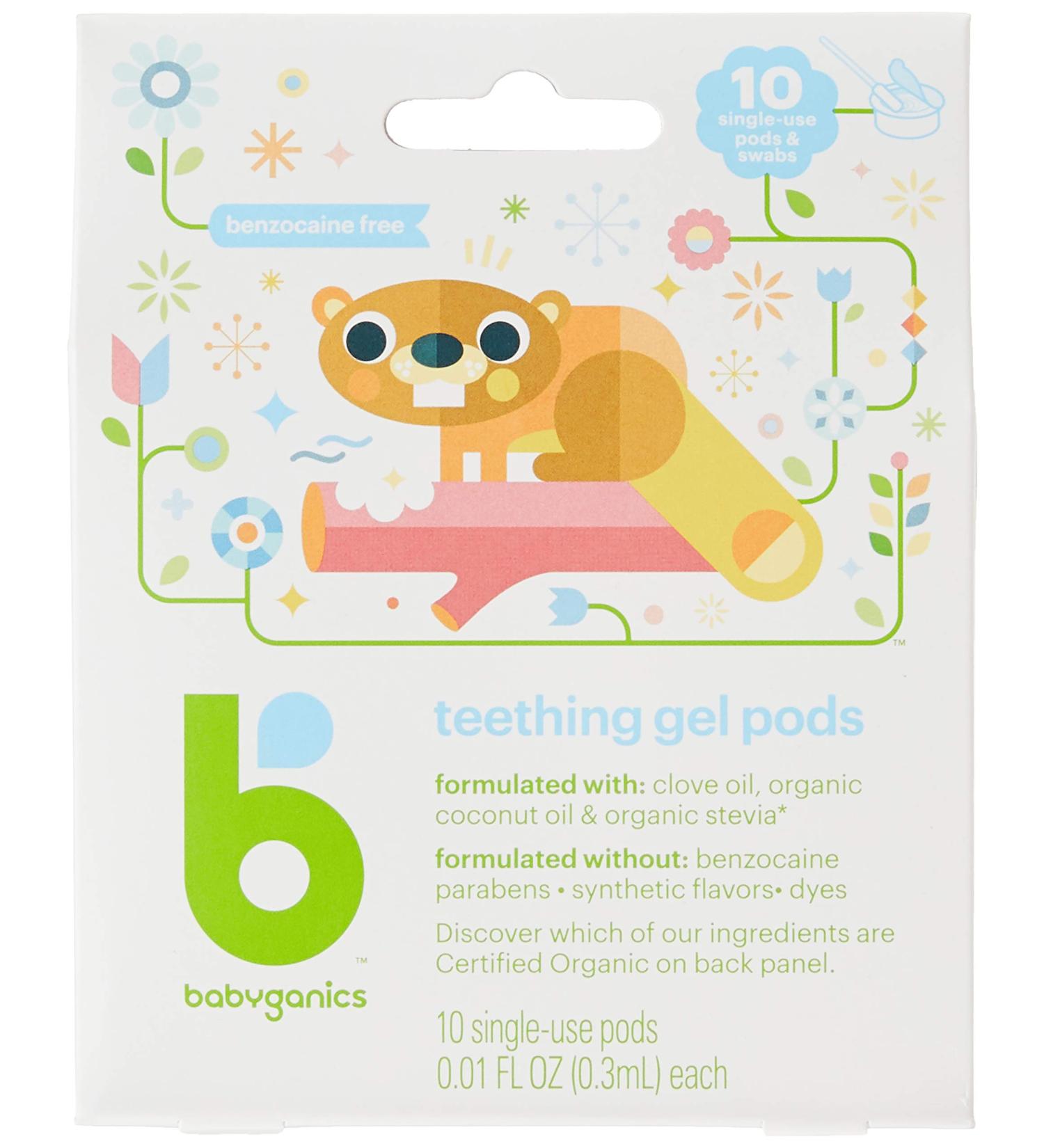 Babyganics Teething Gel Pods - 10 Count | Soothing Relief for Babies - Buy Online on GoSupps.com