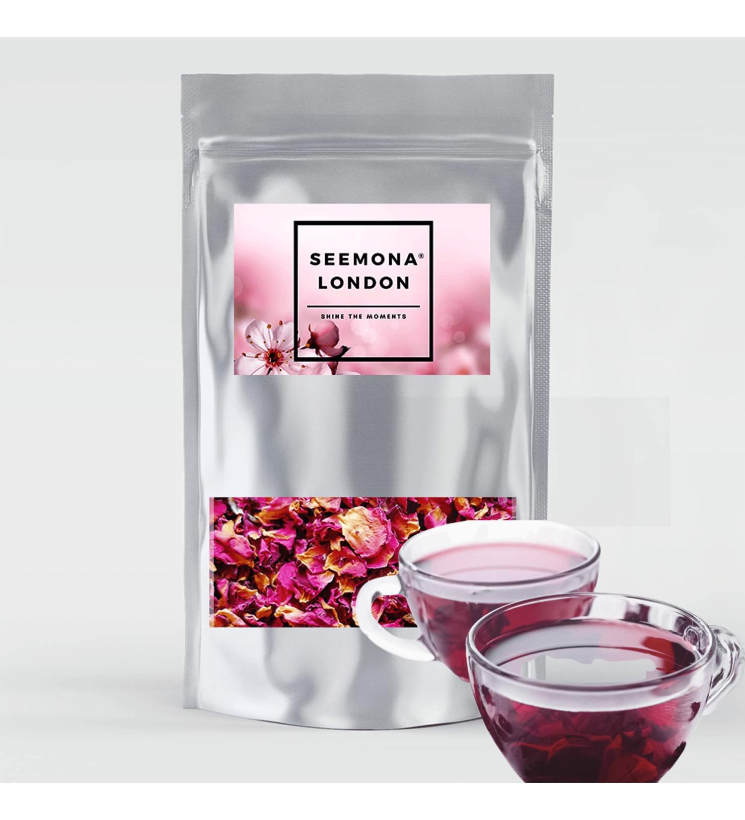 Dried Rose Petals Herbal Tea Ingredient for Weight Loss & Cleansing - 500ml Pouch - Buy Online on GoSupps.com