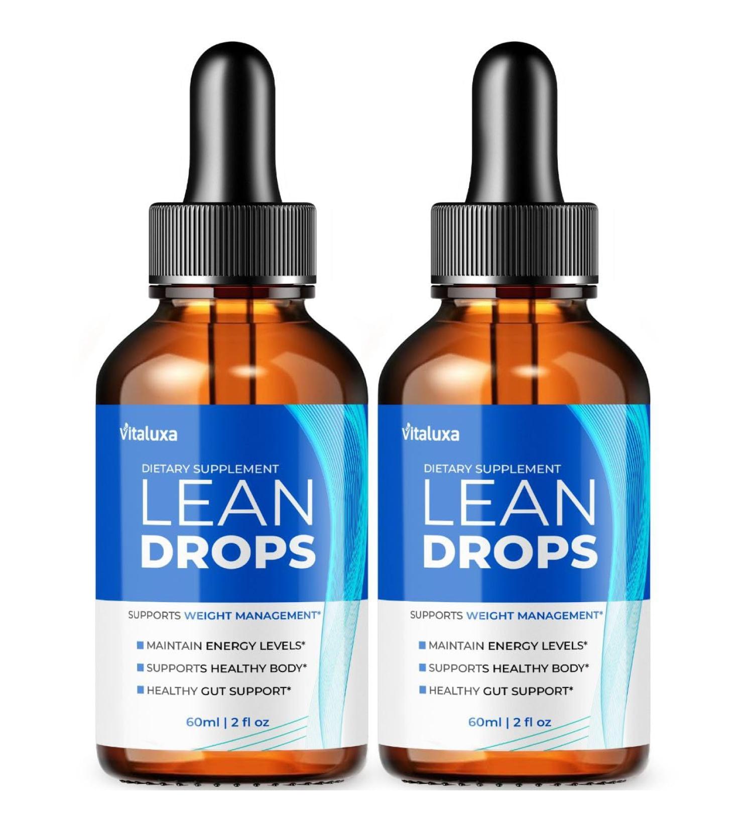 (2 Pack) Lean Drops Ultra LeanDrops Liquid Supplement Formula Clean Maximum Strength Support Daily Fitness Management Official LeanDros Pink Salt Premium Blend Ingredients Healthy Body Goals (4oz) - Buy Online on GoSupps.com