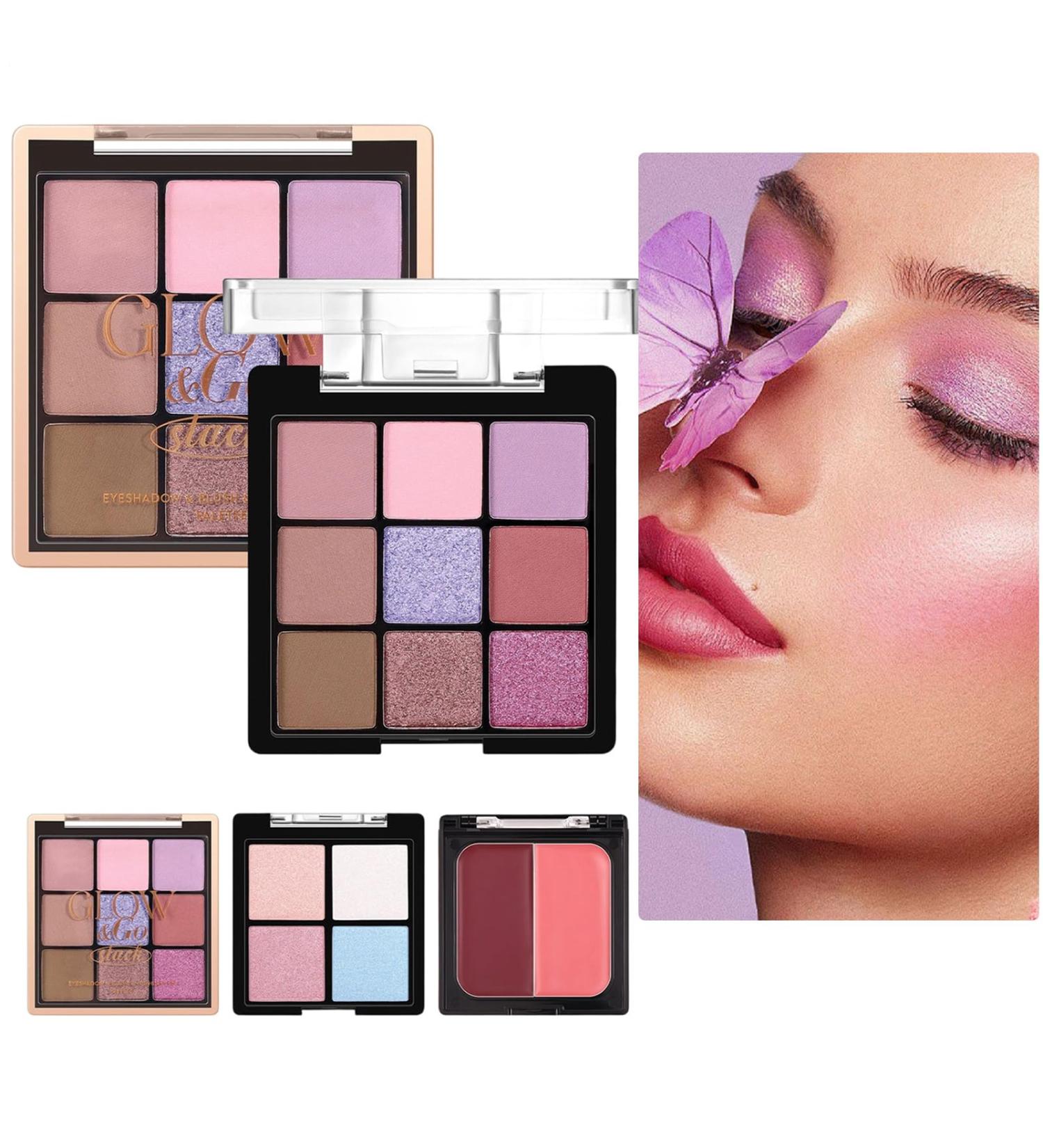Dmuzsoih Makeup Palette Eyeshadow Blush Highlighter PaletteMature Skin Gloss Matte Beauty Cosmetics for Date Night and Travel 01 - Buy Online on GoSupps.com