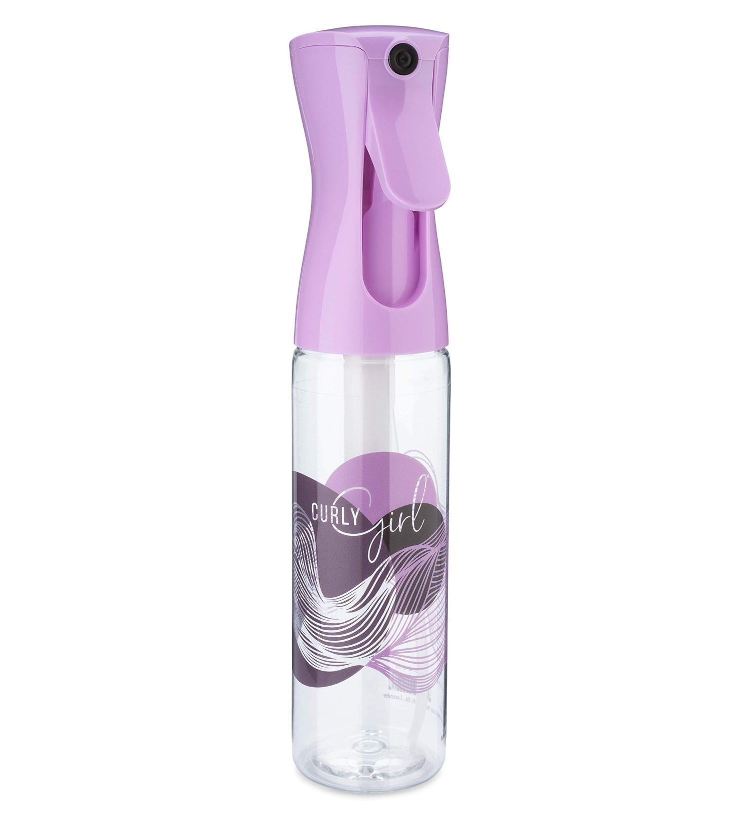Curly Girl Hair Spray Bottle   Ultra Fine Extended Water Mister for Curly Hairstyling  Care and Moisturizing (10 Fl. Oz  Lavender) 10 Fl Oz (Pack of 1) Lavender