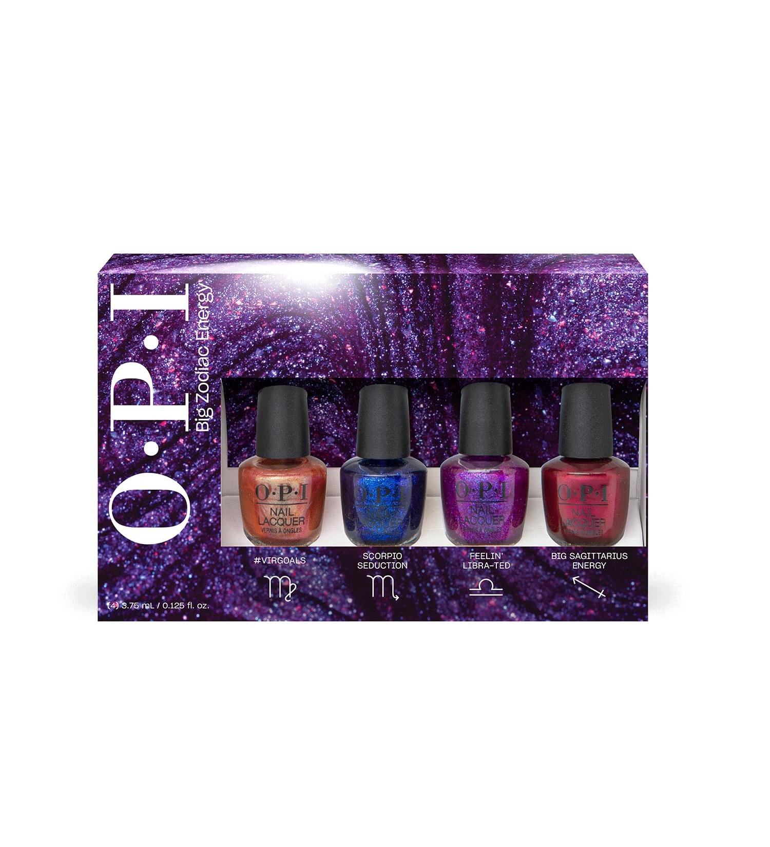 OPI Fall 2023 Mini Nail Polish Set - Big Zodiac Energy - Virgoals Scorpio Seduction Libra-ted Sagittarius Energy (4 x 0.125 fl oz) | Best International Shipping - Buy Online on GoSupps.com