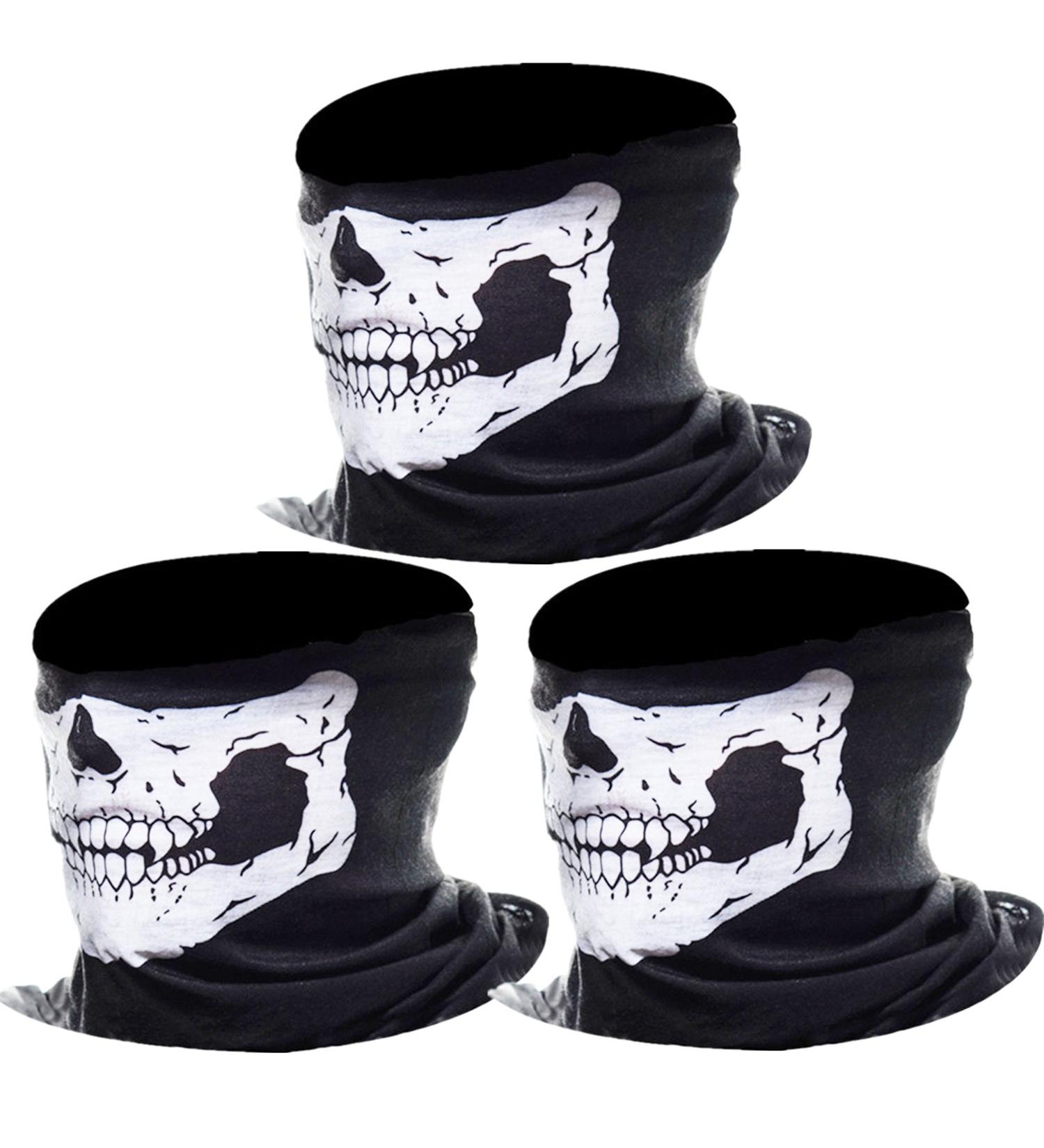 eBoot Skull Print Tube Face Mask for Motorcycles - 3 Pieces | International Shipping Available - Buy Online on GoSupps.com