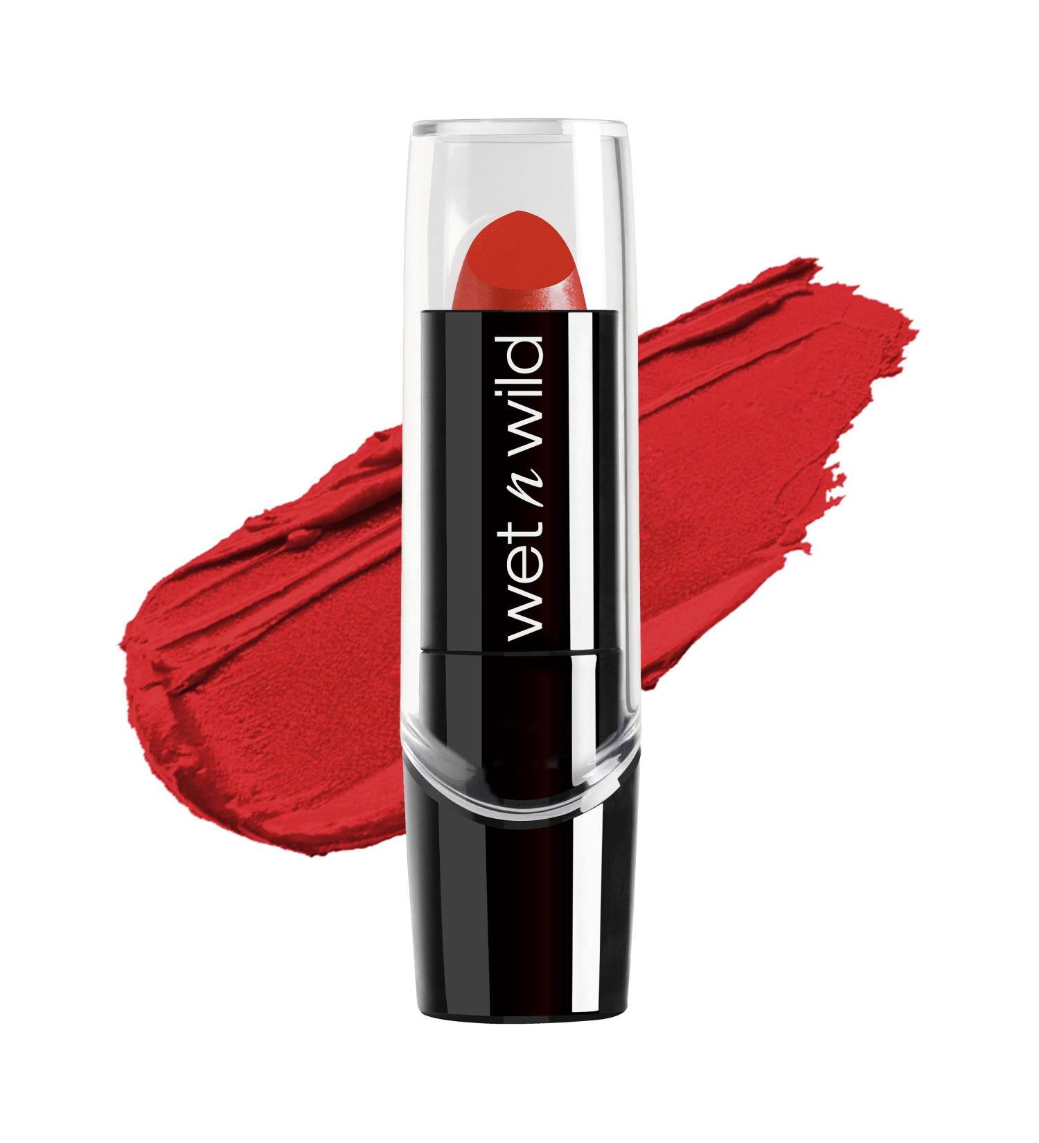 Wet n Wild Silk Finish Lipstick - Cherry Frost Red | Hydrating Lip Color with Rich, Buildable Coverage - Buy Online on GoSupps.com