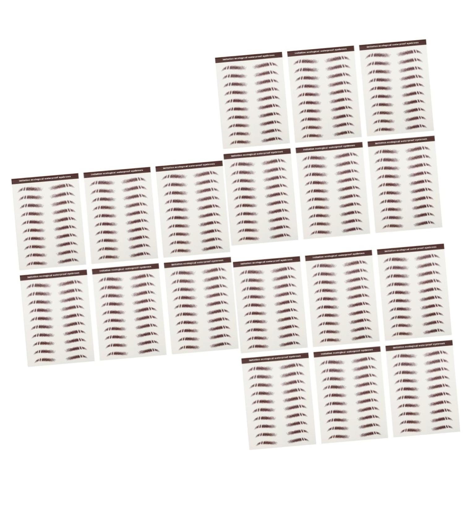 FOMIYES 18 Pcs Eyebrow Stickers Decal Stickers Brown Eyebrow Sticker Eyebrow Tool Woman Transfer Stickers - Buy Online on GoSupps.com