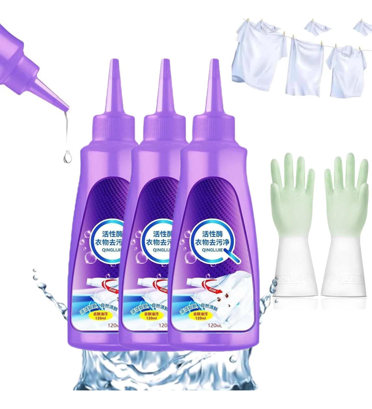 2023 New Urcstyle Laundry Stain Remover Urcstyle Stain Remover Laundry Stain Quik Sure Active Enzyme Laundry Stain Remover Stain Remover for Clothes Quick Laundry Dry Cleaner (3Pcs) - Buy Online on GoSupps.com