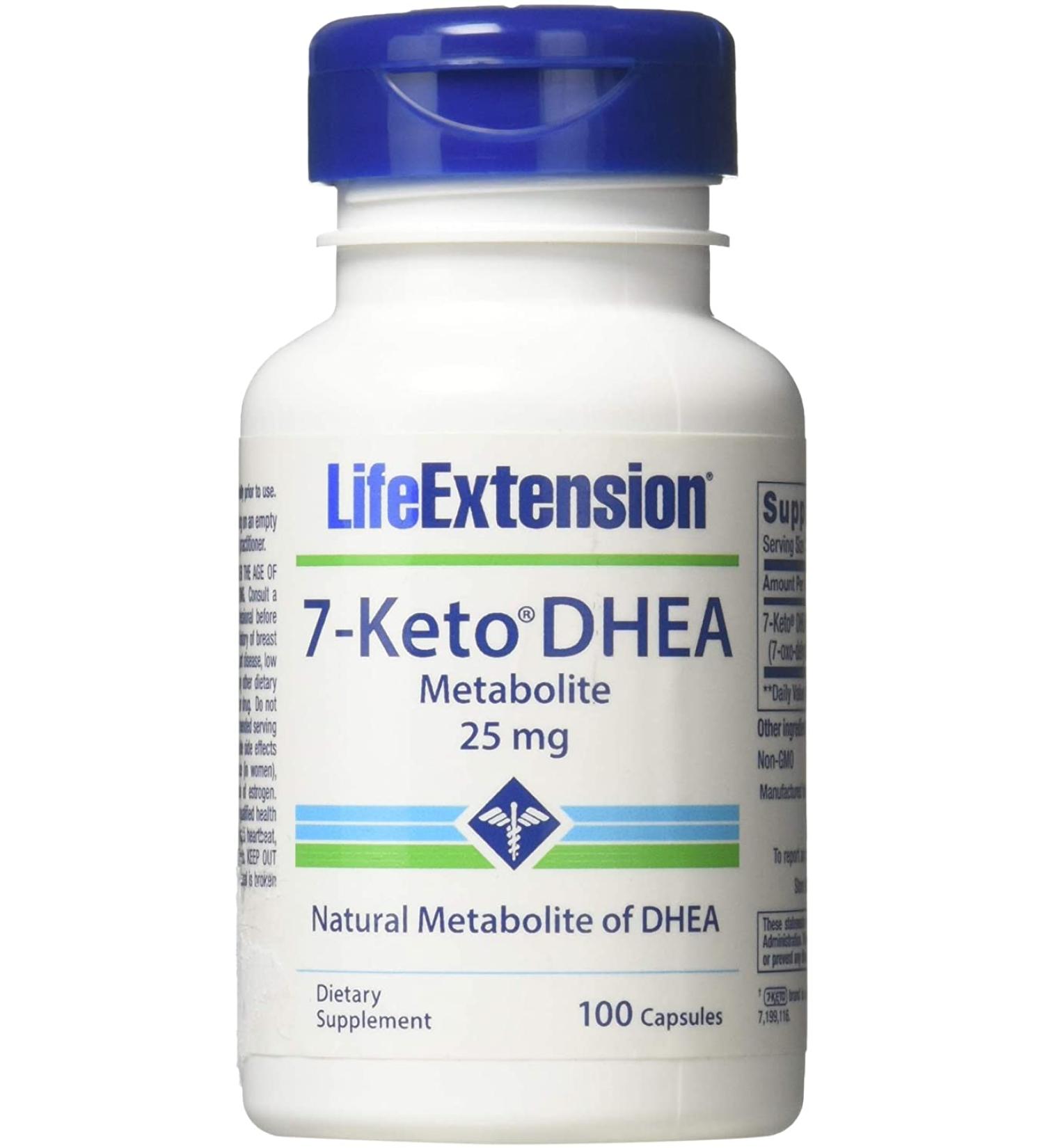Life Extension 7-Keto DHEA Metabolite 25 mg 100 Capsules