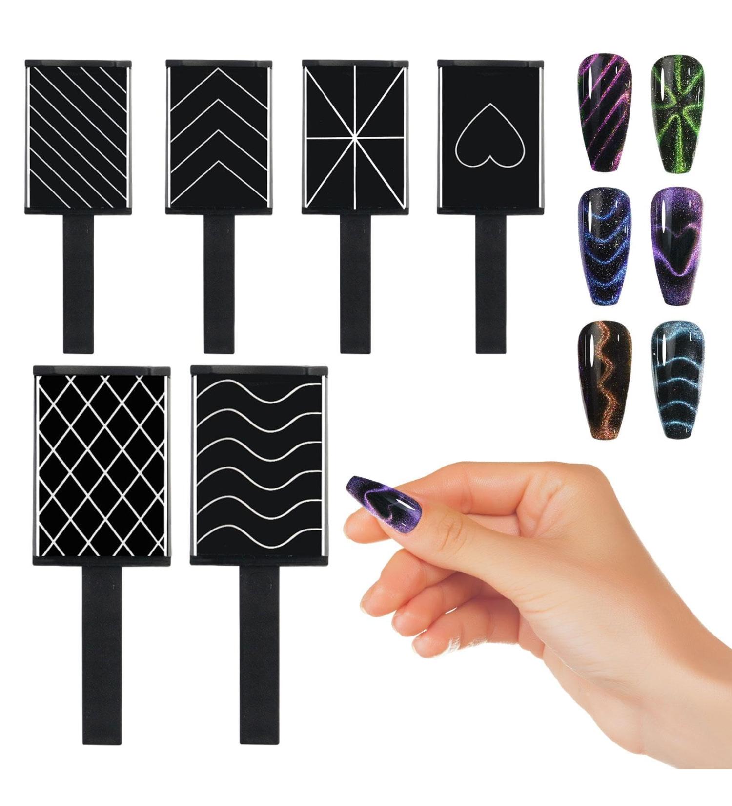 Nail Magnet Tool Set - Manicure Wand Tool Set - Cat Eye Magnets Sticks Accessories for Beginners Women Girls - Buy Online on GoSupps.com