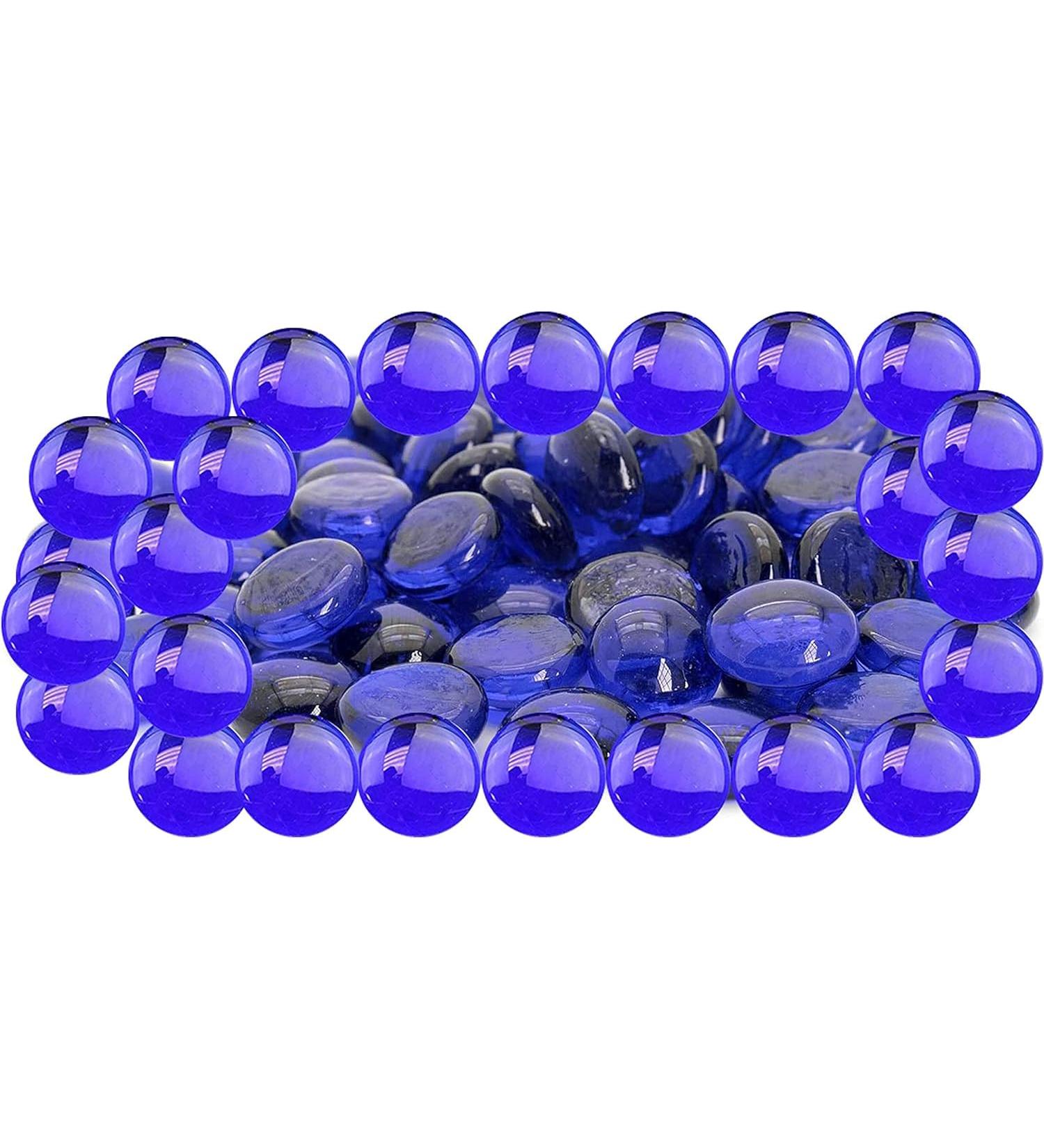 Arsuk Glassenic Deko Blue - Flat Stones for Decoration 0.955 kg - Perfect for Party Tables Vases Aquariums & Weddings - Buy Online on GoSupps.com