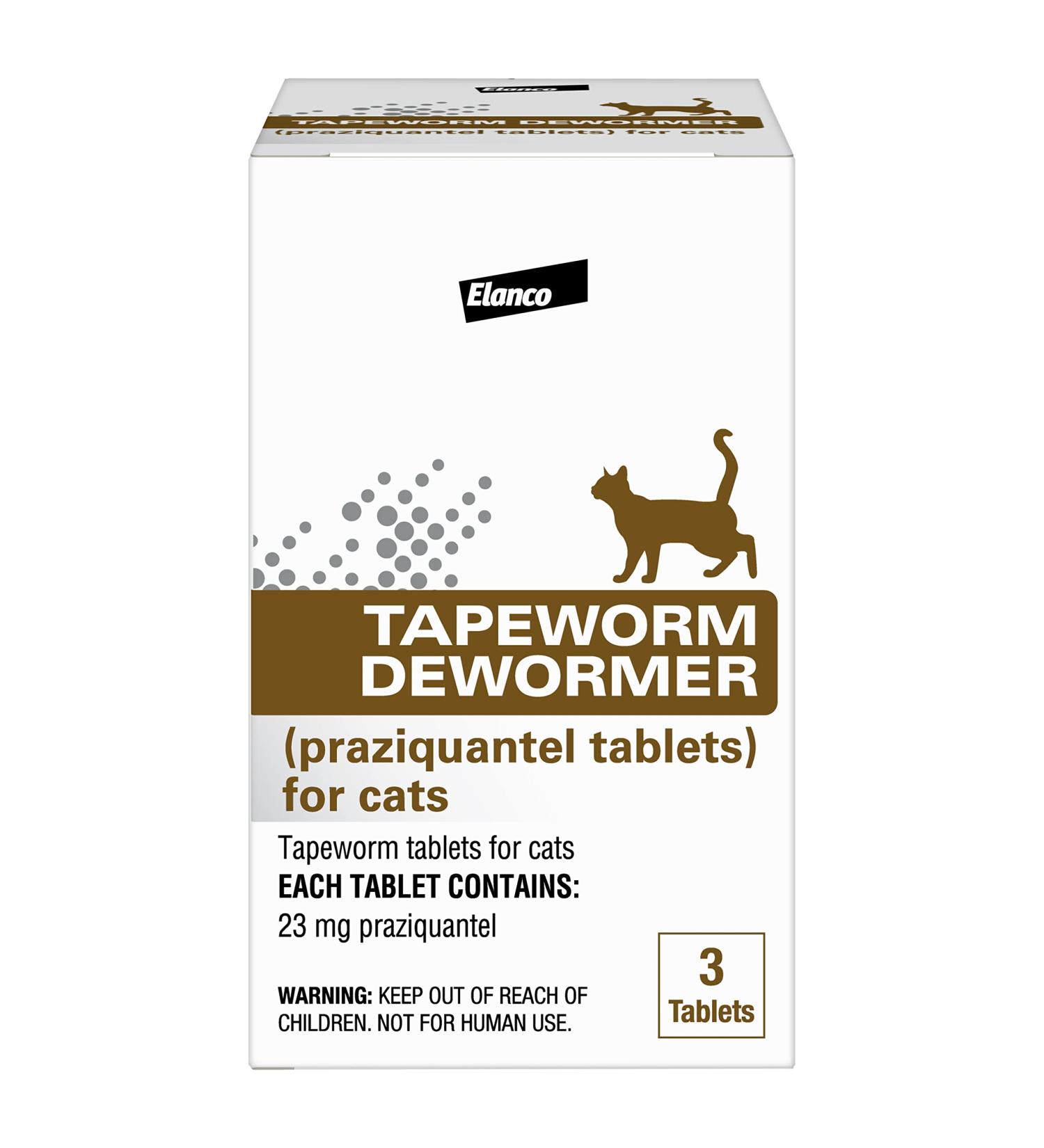 Elanco Tapeworm Dewormer for Cats - 3 Praziquantel Tablets | Effective Treatment for Kittens 6 Weeks+ - Buy Online on GoSupps.com