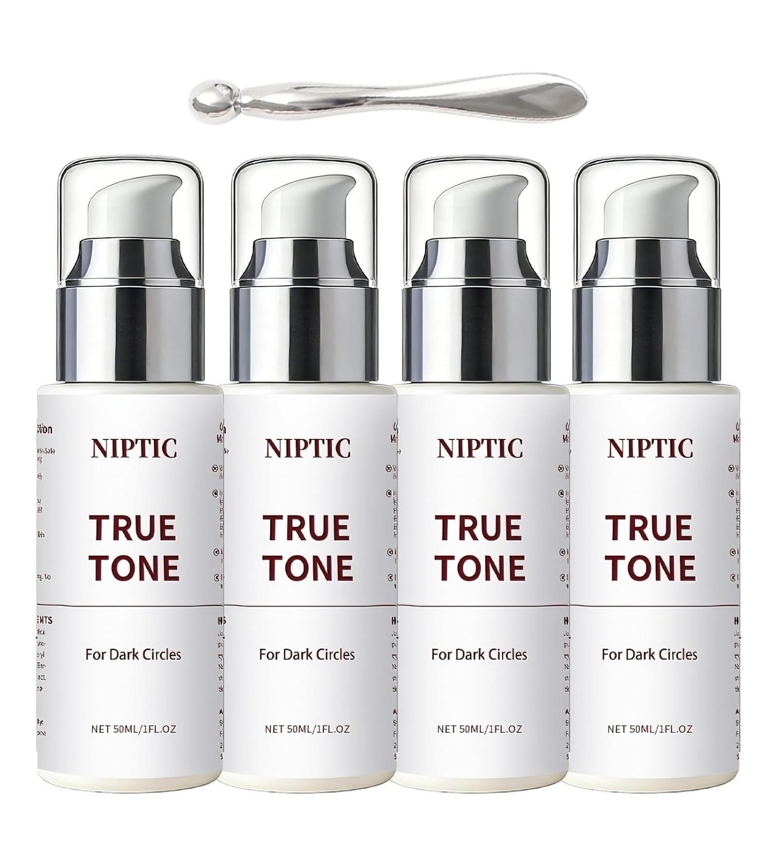 Niptic Dark Circle Niptic True Tone Eye Cream Under Eyes Serum for Dark Circles Eye Repair Cream Reducing Darks Circle and Puffiness Repair the Eyes Skin Reduce Wrinkles (4 PCS) - Buy Online on GoSupps.com