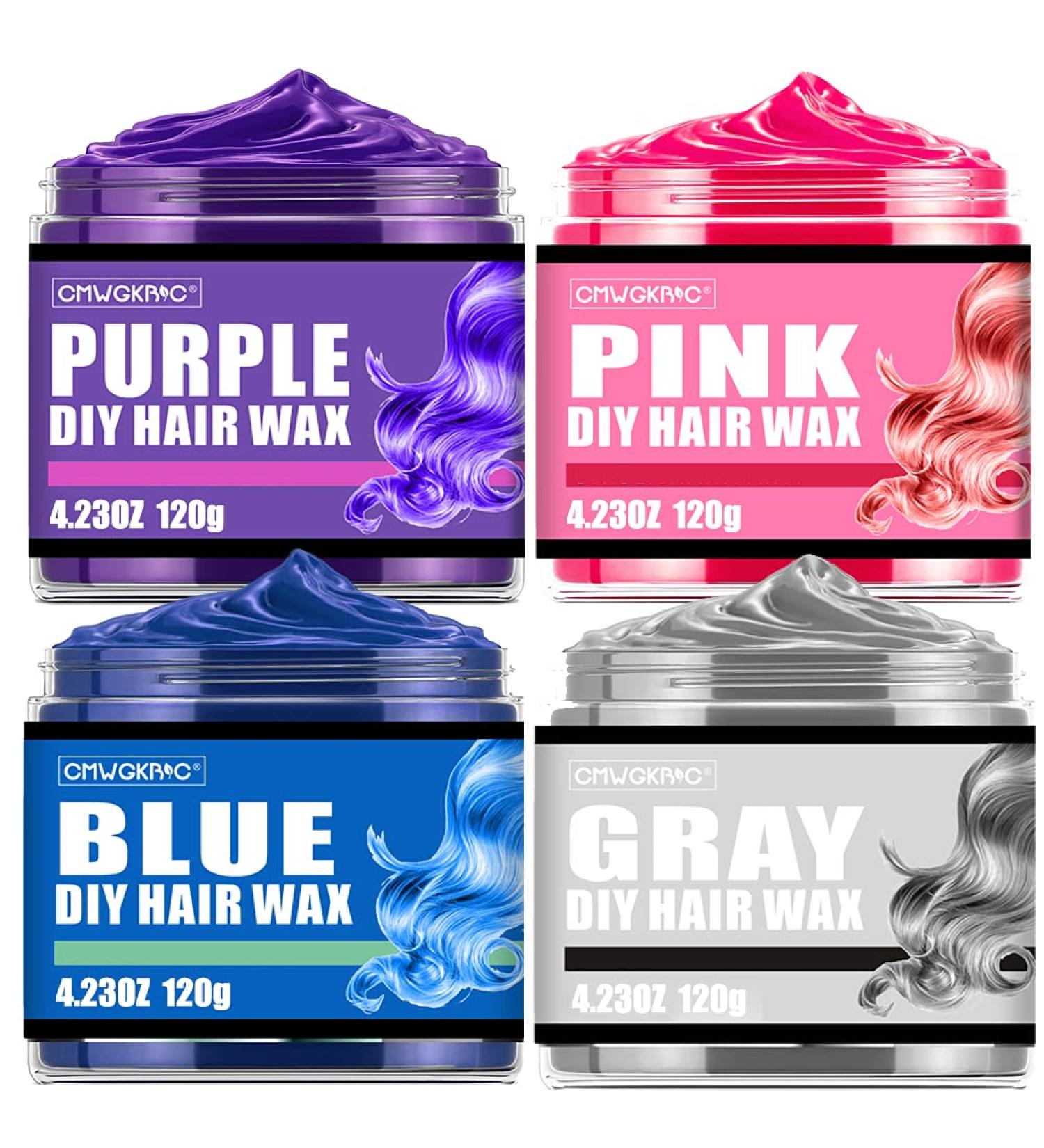 Temporary Hair Color Wax - Grey, Pink, Blue, Purple - Fun Modeling DIY Hair Wax for Men, Women & Kids - Buy Online on GoSupps.com