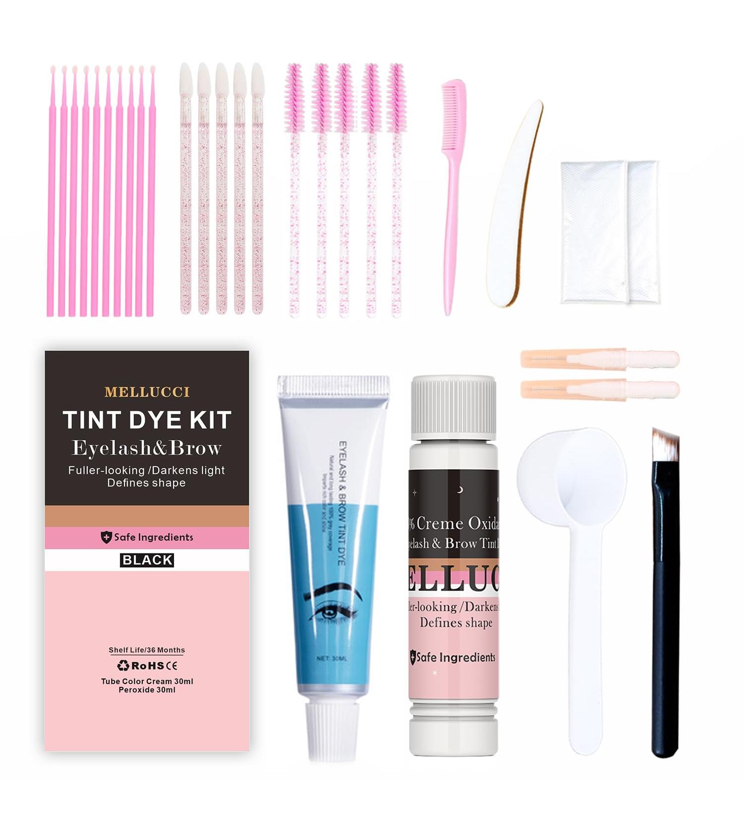 2 in 1 Lash and Brow Color Kit - Long-lasting Black Tint for DIY Eyelash & Eyebrow Coloring | Salon-Quality Results for Home Use - Buy Online on GoSupps.com