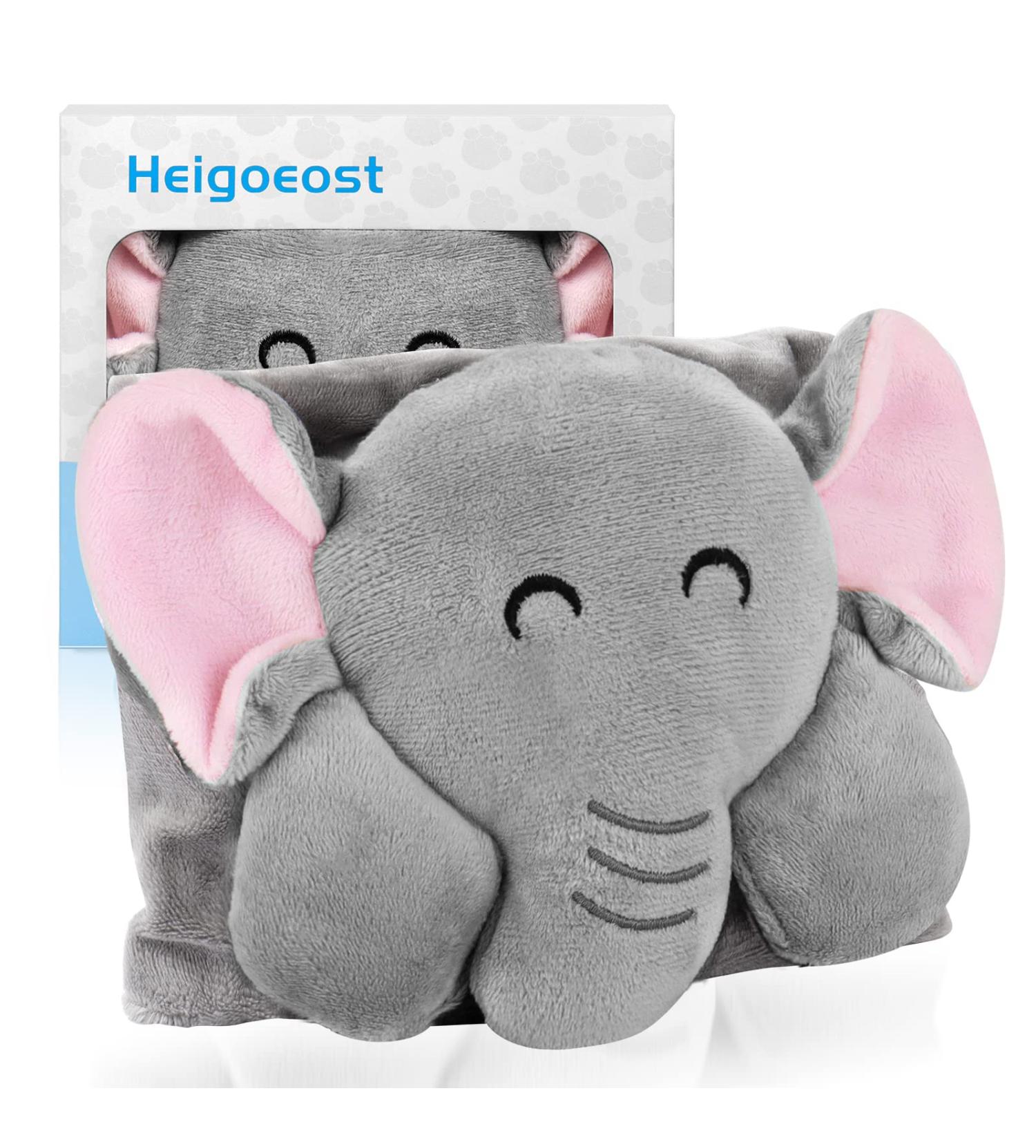 Heigoeost Heated Tummy Wrap for Baby Colic and Gas Relief | Soothing Warmth Pad Swaddling Belt for Newborns | Elephant Design - Buy Online on GoSupps.com
