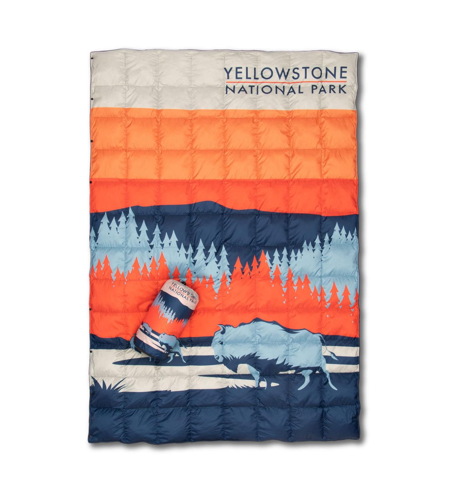 National Park Foundation Premium Puffy Camping Blanket | 650 Fill Power | Water-Resistant | Yellowstone Down - Buy Online on GoSupps.com