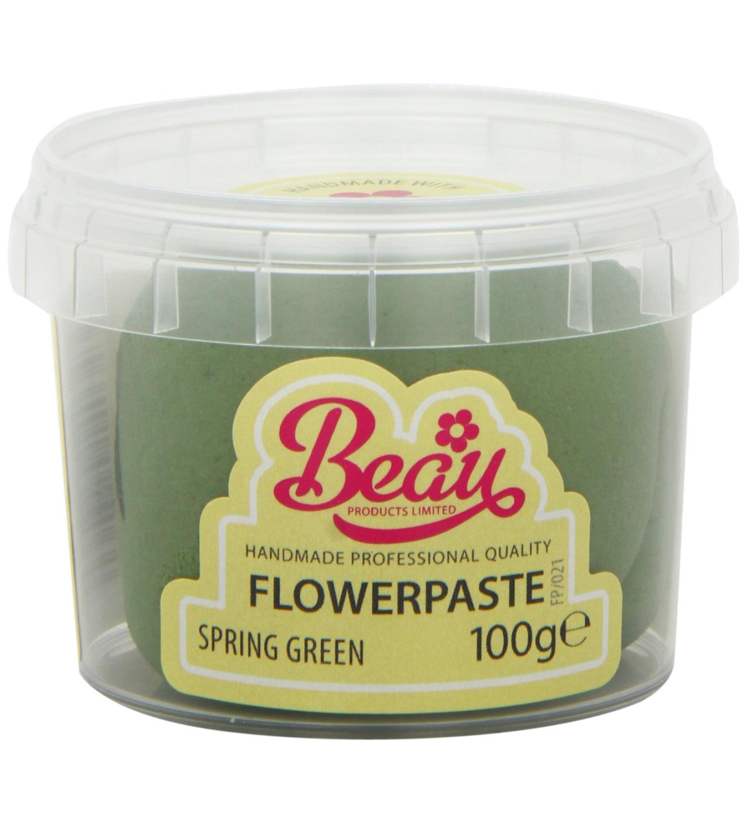 Beau Green Flowerpaste Icing 100g - Spring Green | Edible Gum Paste for Cake Decorating - Buy Online on GoSupps.com