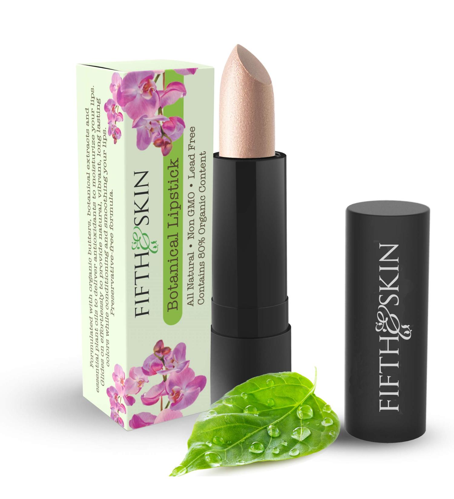 Fifth & Skin Botanical Lipstick (JICAMA) - Natural, Organic, Cruelty-Free, Paraben-Free, Petroleum-Free, Moisturizing Lip Color - Buy Online on GoSupps.com