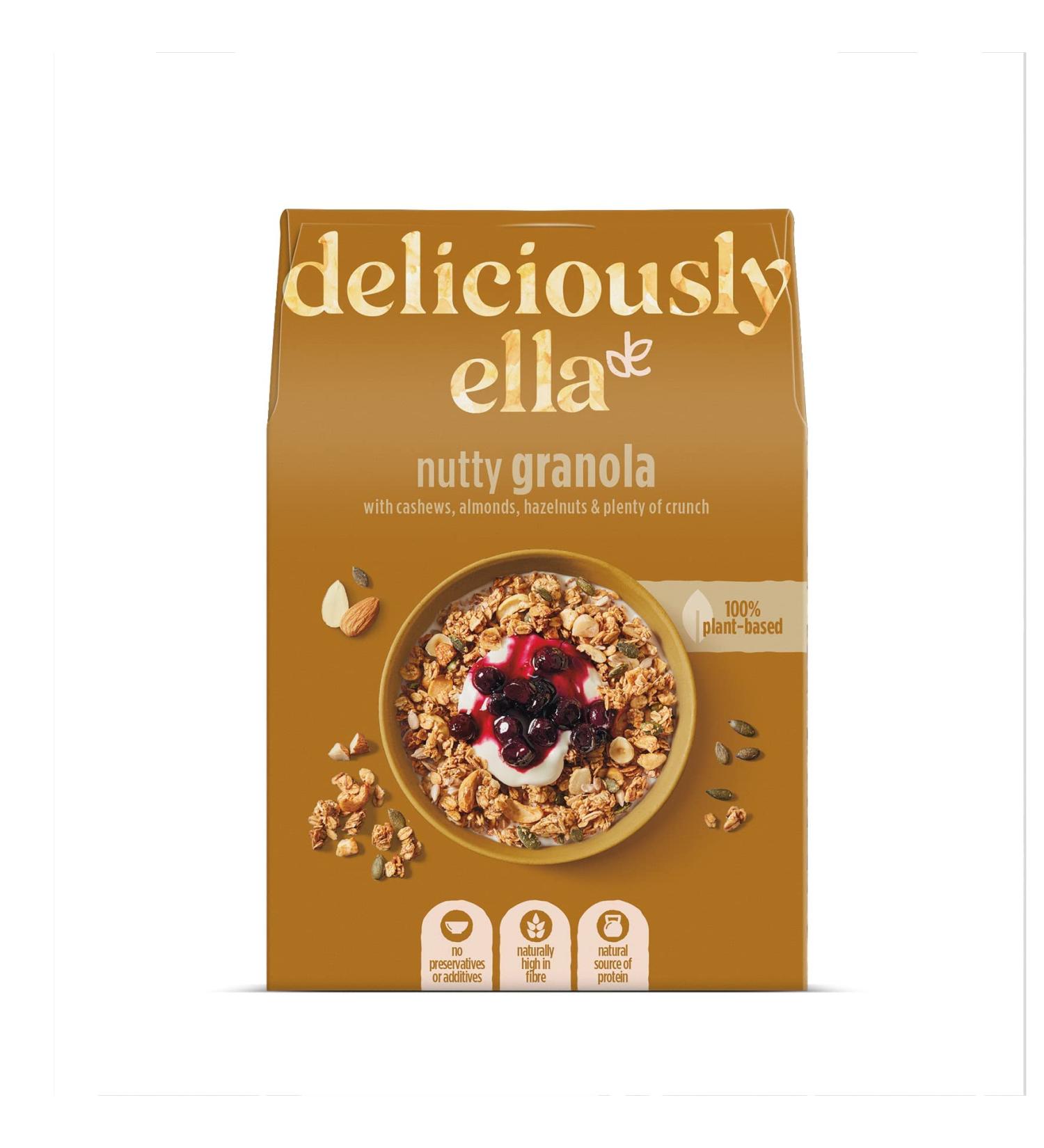 Deliciously Ella - Granola & Muesli Gluten-Free Vegan Friendly Healthy Breakfast (6 boxes) (Nutty Granola) - Buy Online on GoSupps.com