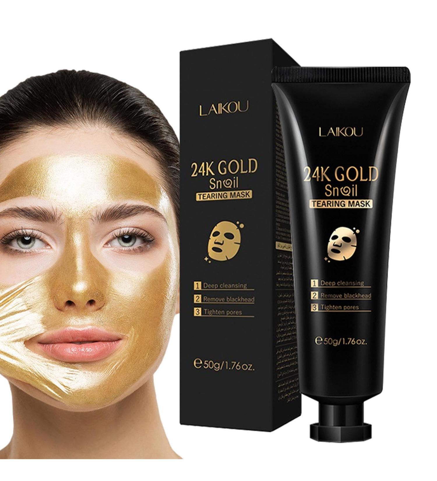 Peeloff Mask 50g Deep Cleansing Gold Snail Facial Pore Cleaner Oil Control Moisturizing Skin Care Moisturizing Facial Wash for Face Nose Large Pores Demaxiyad - Buy Online on GoSupps.com