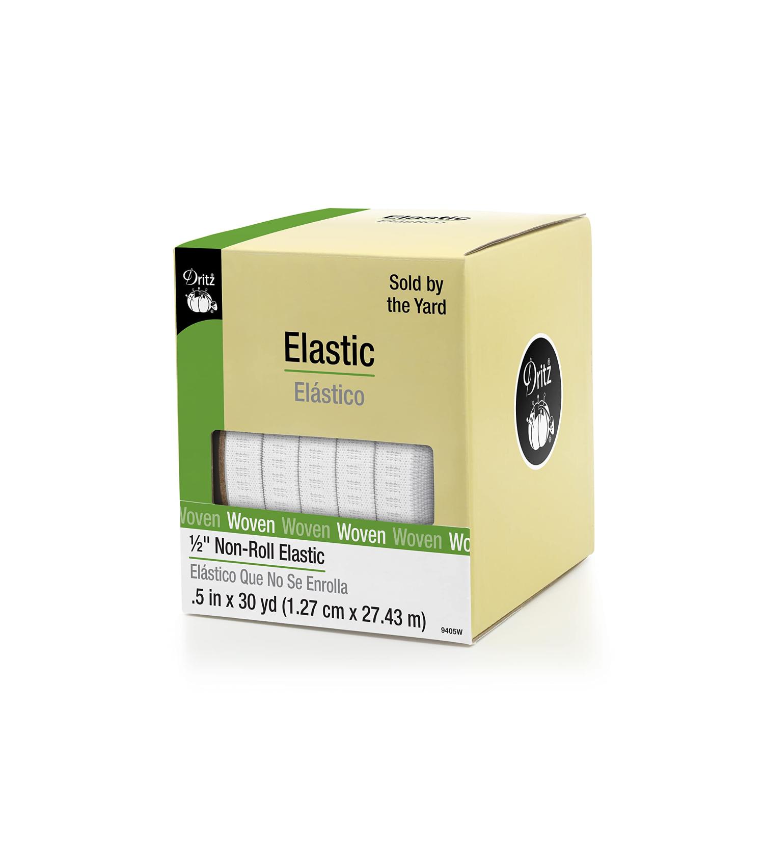 Dritz 9405W Non-Roll Woven Elastic White - 1/2 x 30 Yards - Buy Online on GoSupps.com