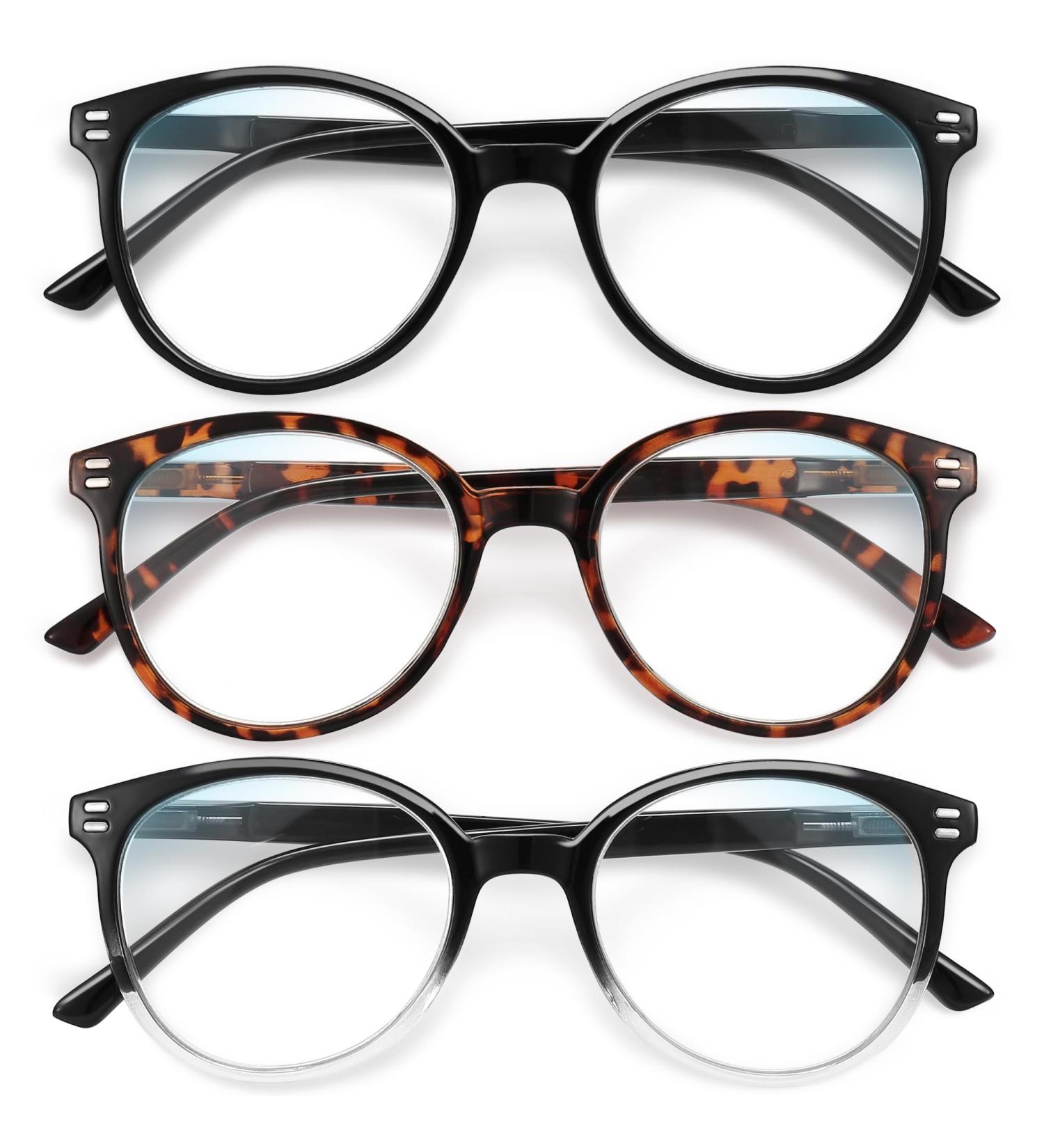 Reading Glasses for Women & Men - Blue Light Blocking Eyeglasses - A2 3 Pack 1.5x | Stylish & Comfortable Cheaters - Buy Online on GoSupps.com