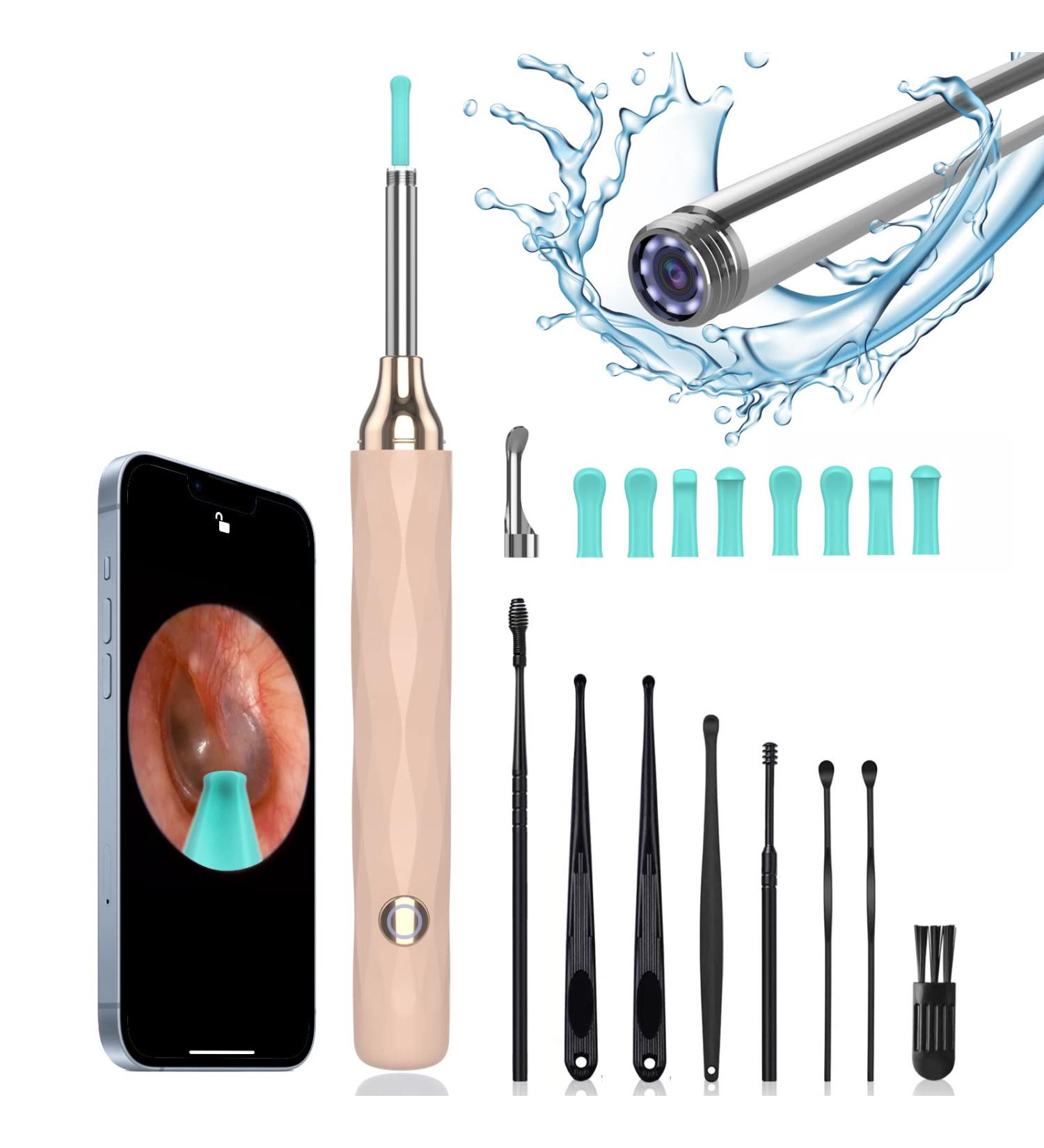 Smart Visual Earwax Removal Tool with 1080P Camera and 8 Ear Tips - Pink - Buy Online on GoSupps.com