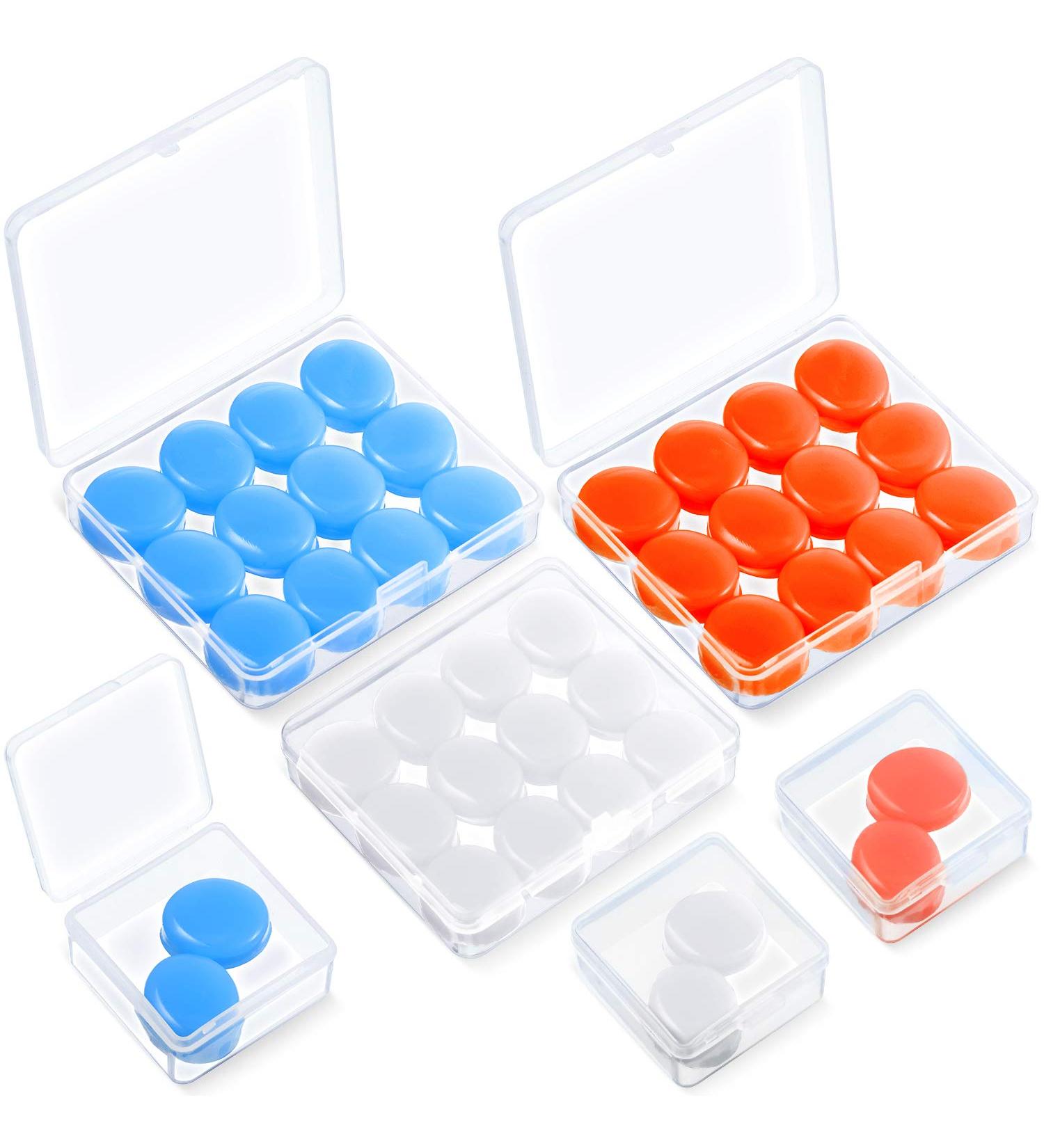 21 Pairs of Soft Silicone Earplugs for Sleeping & Swimming - Reusable Formable Noise Suppression with 32 dB NRR - Ideal for Snoring Concerts & Aircraft - Buy Online on GoSupps.com