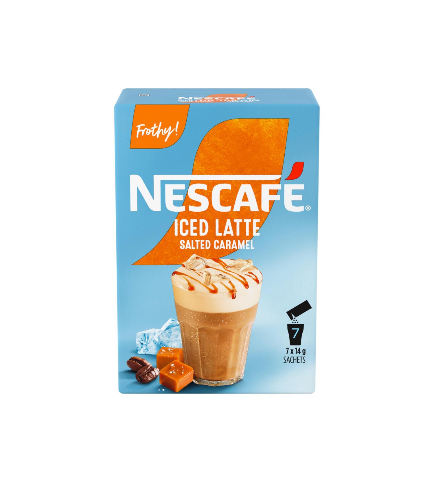 NESCAF GOLD Iced Latte Salted Caramel Carton 42 x 14 g Sachets Salted Caramel 588 g (Pack of 1) - Buy Online on GoSupps.com