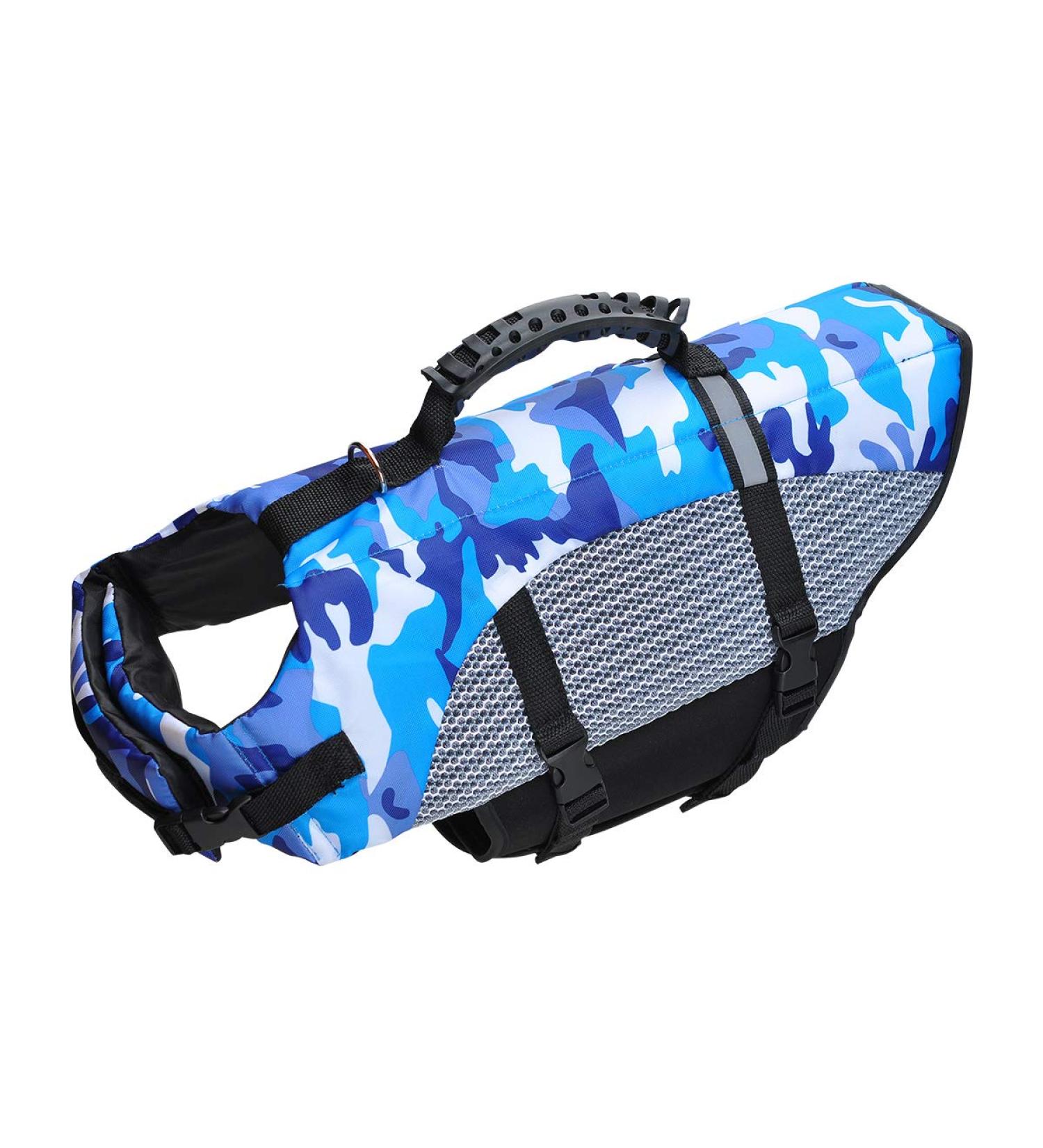 Dog Life Jacket Pet Floatation Life Vest Dog Lifesaver Preserver Swimsuit with handle for Water Safety at Beach Pool Boating (M) - Buy Online on GoSupps.com