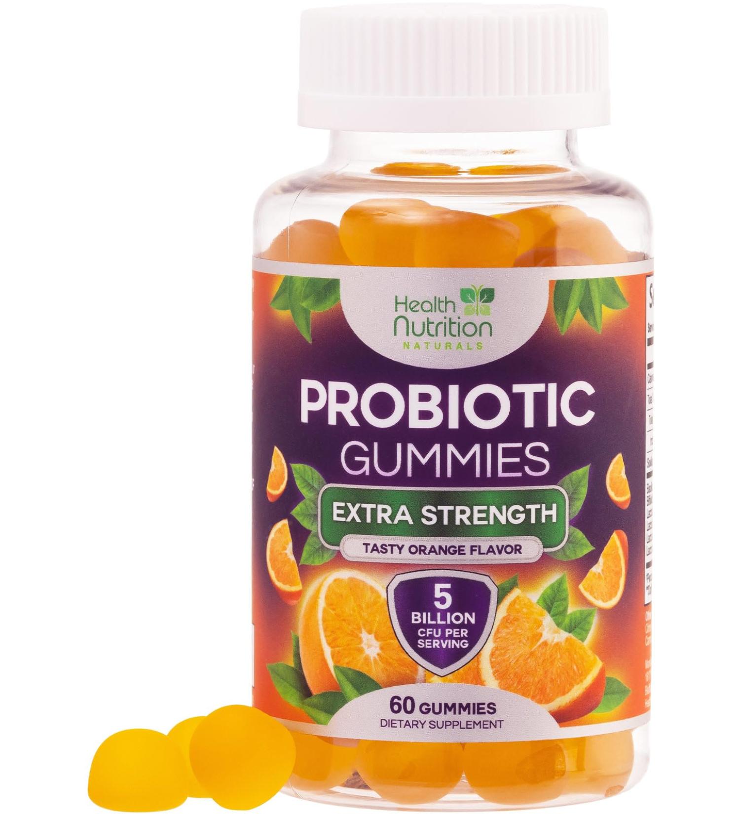 Probiotic Gummies 5 Billion CFU - Advanced Multi-Strain Probiotic Formula Immune Digestive & Gut Health Support Gummy for Women Men Kids Daily Probiotics Supplement Non-GMO Vegan 60 Gummies 60 Count (Pack of 1) - Buy Online on GoSupps.com
