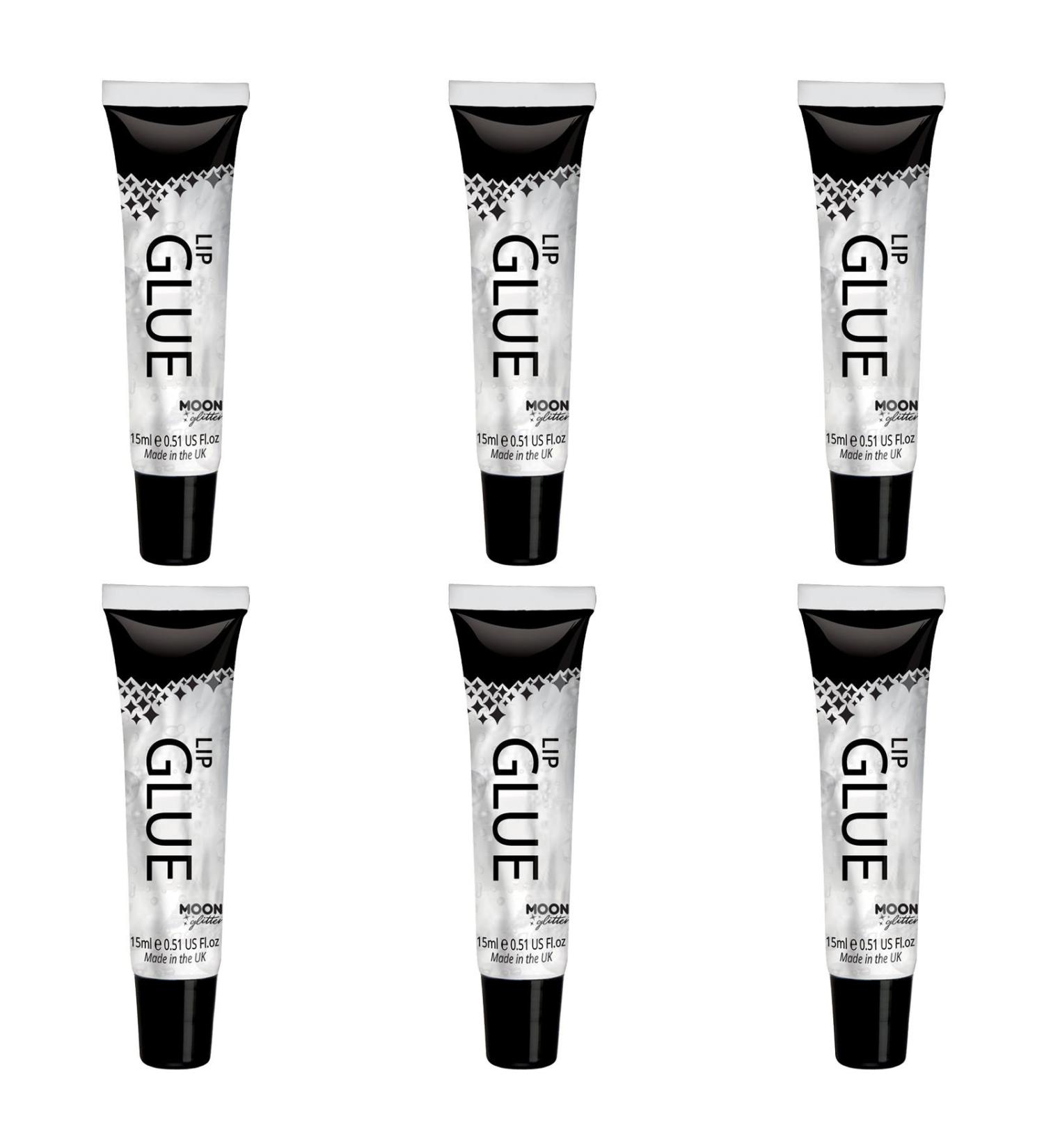 Glitzer Lip Adhesive by Moon Glitter | Perfect for All Glitter Types - Fine Holographic Organic & Dazzling - 6 Sets Available - Buy Online on GoSupps.com