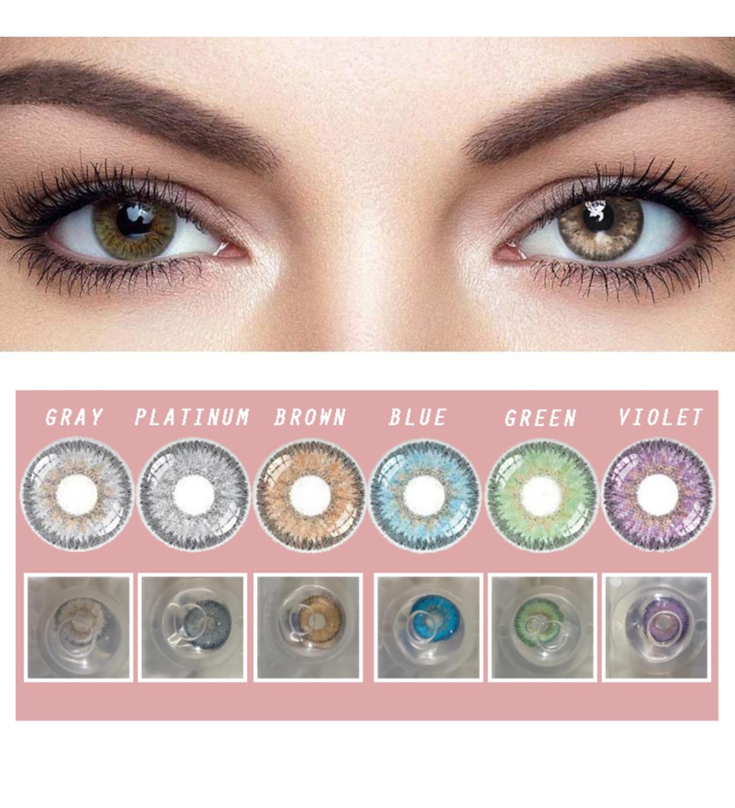 Natural Silicone Comfort Colored Contact Lenses - C-Hazel - 1 Pair (14.50mm 0.00 Diopters) - International Shipping - Buy Online on GoSupps.com