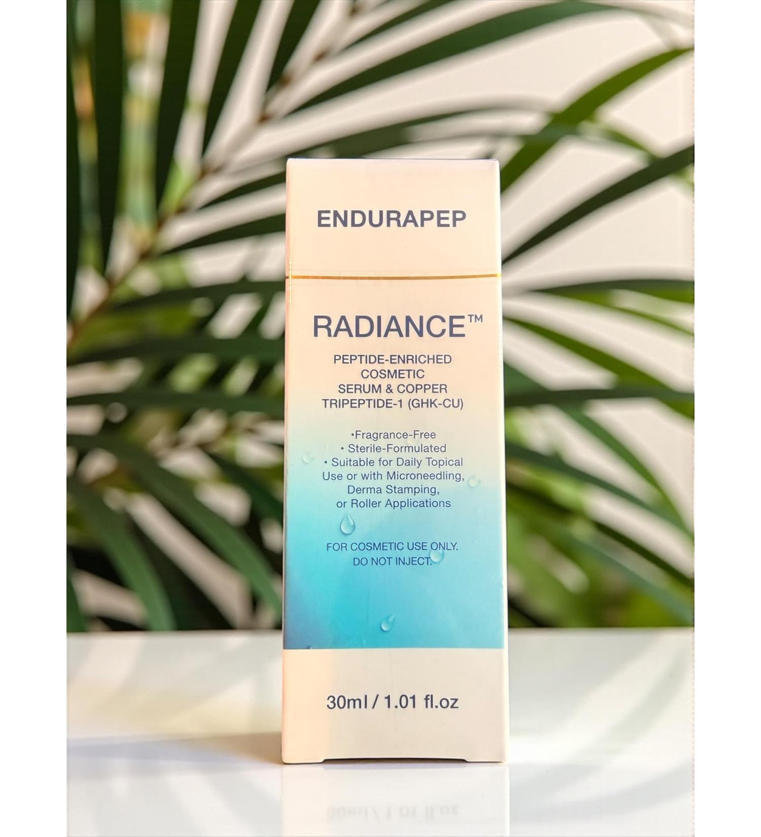 ENDURAPEP RADIANCE Copper Peptide Glow Serum GHK-Cu Niacinamide Collagen Tripeptide All Skin Types Luminous Finish Light and Refreshing