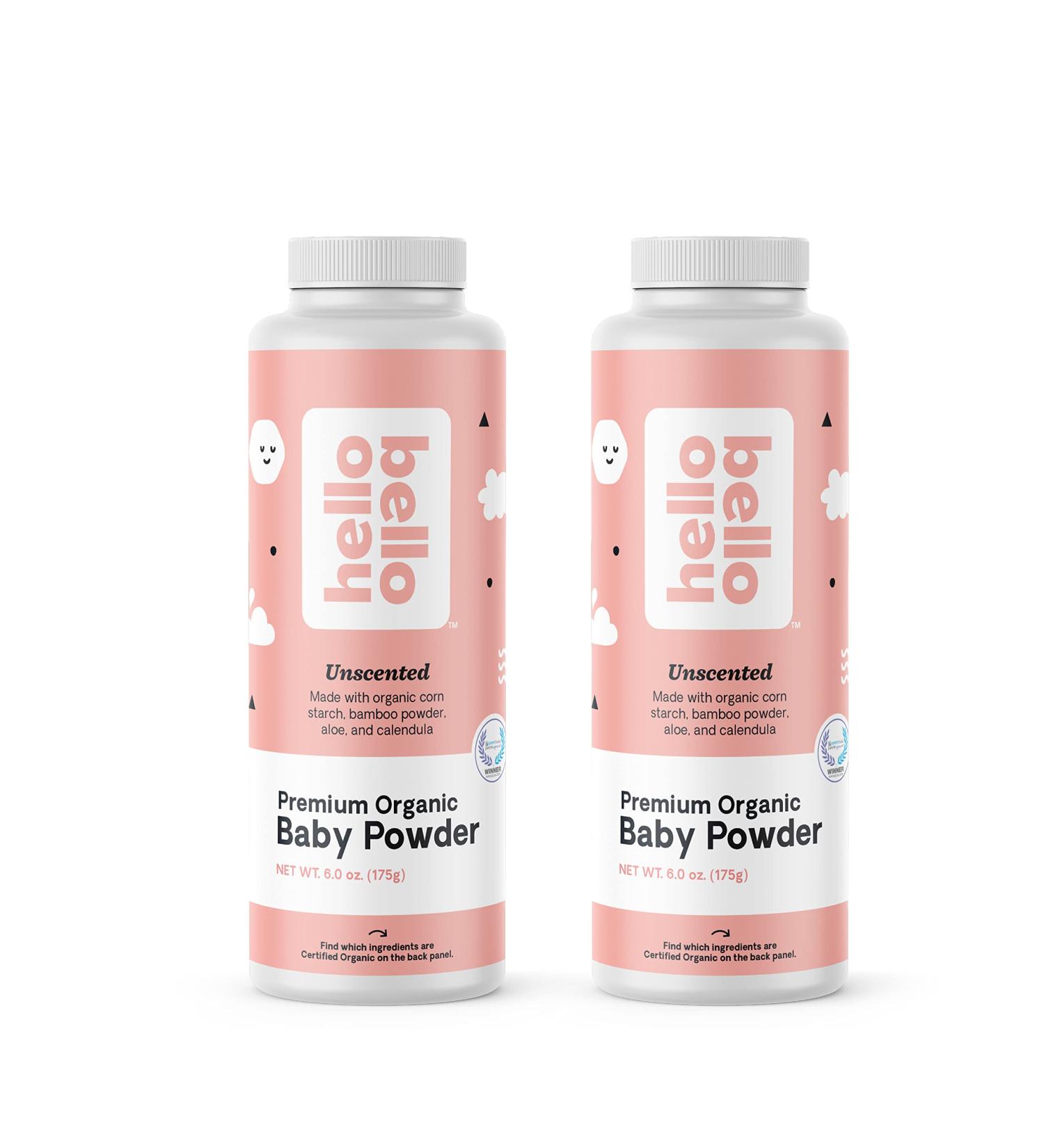 Hello Bello Organic Baby Powder - Talc-Free, Hypoallergenic Dusting Powder for Babies & Kids (12.2 FL Oz, 2 Pack) - Vegan & Cruelty Free - Buy Online on GoSupps.com