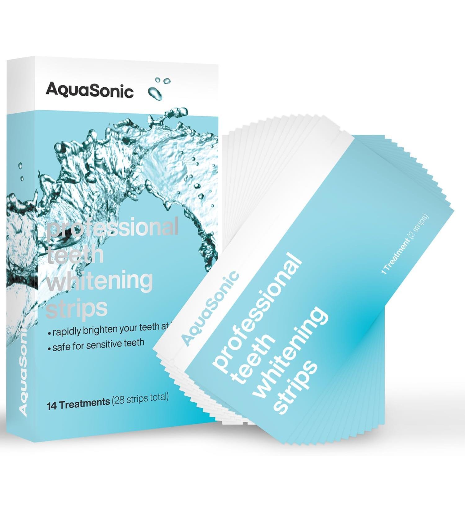 Aquasonic Teeth Whitening Strips - Dentist-Quality, Fast & Effective Results - Buy Online on GoSupps.com