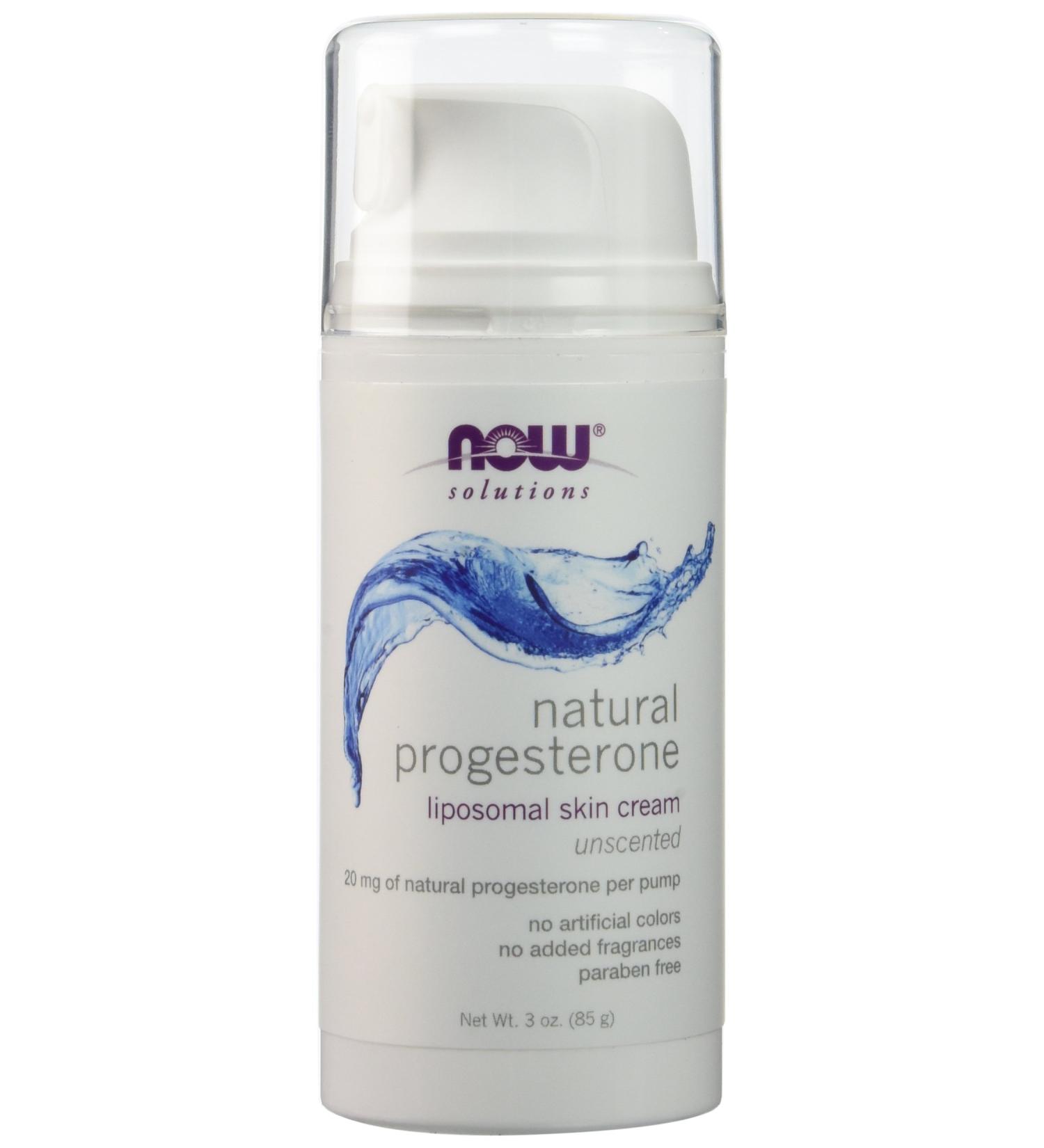 Now Foods Natural Progesterone Liposomal Skin Cream - Hormone Balance Support - Buy Online on GoSupps.com