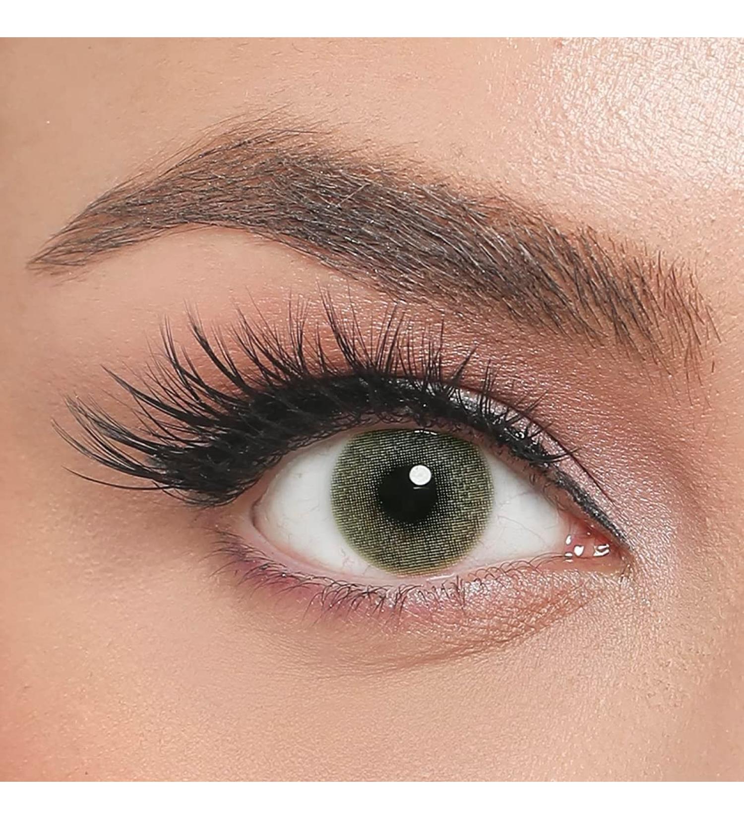 Buy Iconic Colored Contact Lenses Lime - Natural Light Green & Yellow - Monthly Wear for All Eyes - 1 Pair - Buy Online on GoSupps.com