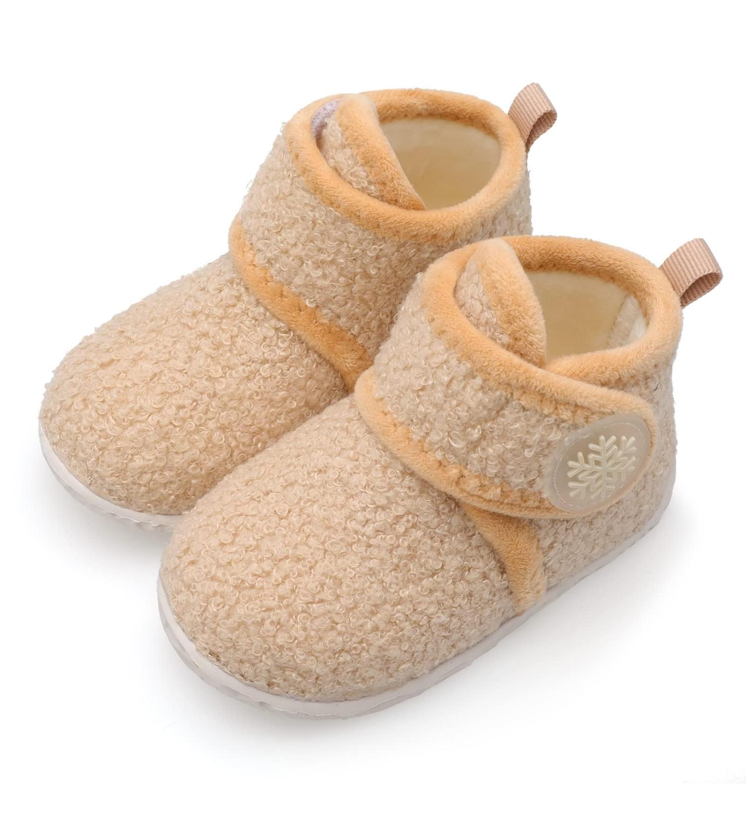 JIASUQI Baby Winter Boots - Camel, Anti-Skid Newborn Crib Shoes - Buy Online on GoSupps.com