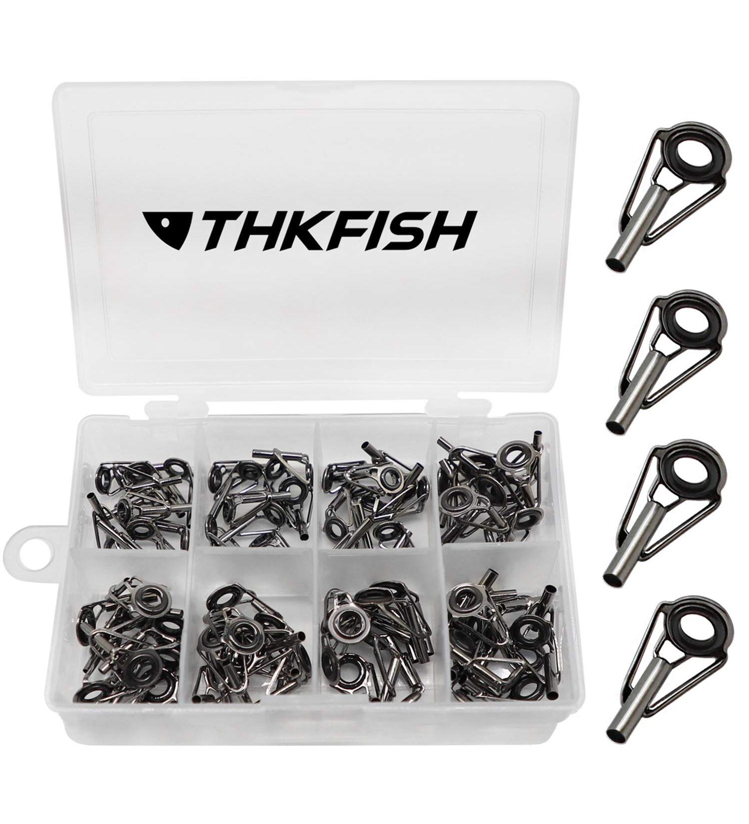 Thkfish Fishing Rod Repair Top Rings - 80 Piece Stainless Steel & Ceramic Tip Tops | High Quality Fishing Rod Parts - Buy Online on GoSupps.com