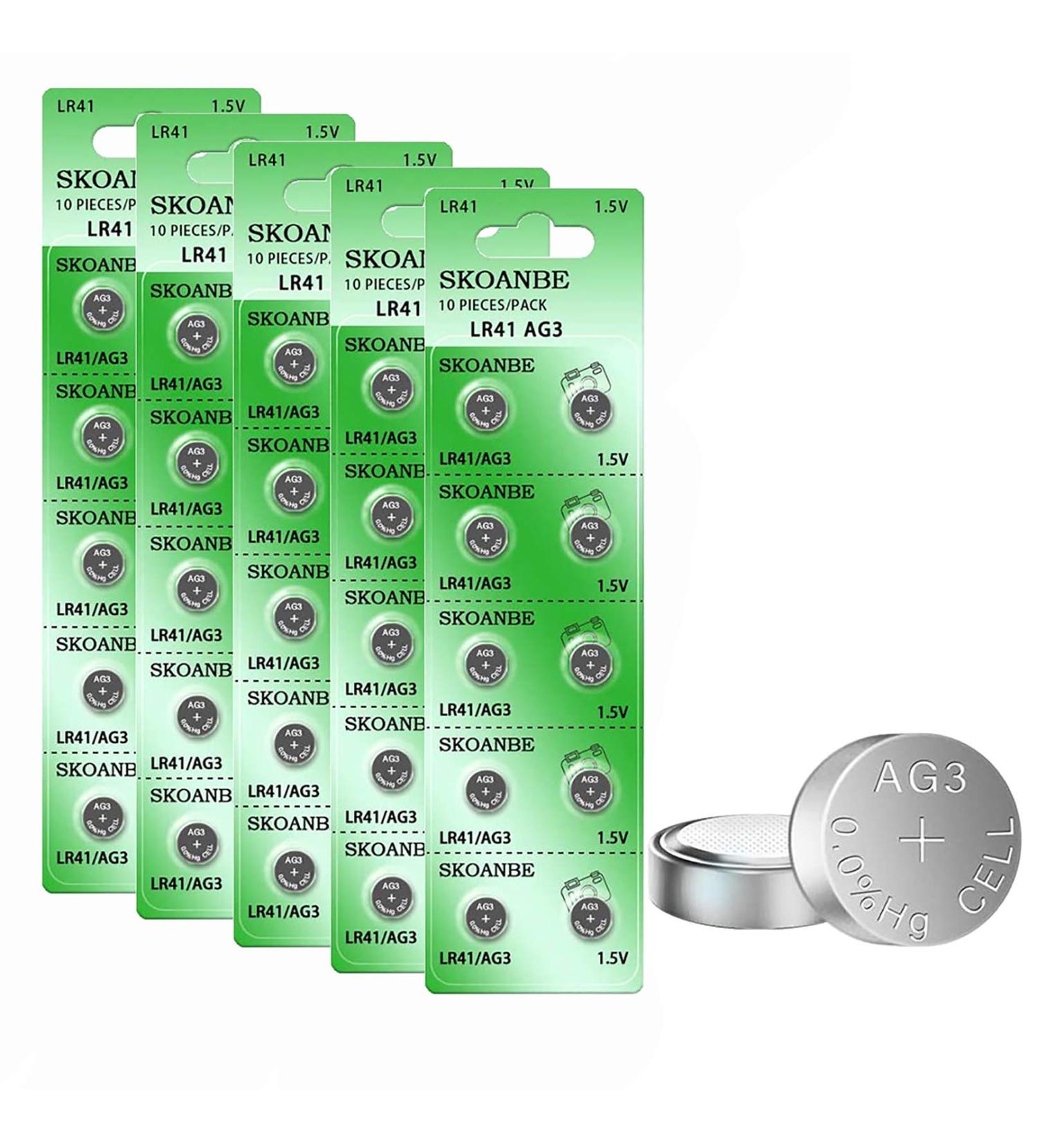 Buy SKOANBE 50PCS AG3 Button Cell Batteries L736F LR41 192 392 for Thermometers - Long-lasting Power & International Shipping Available - Buy Online on GoSupps.com