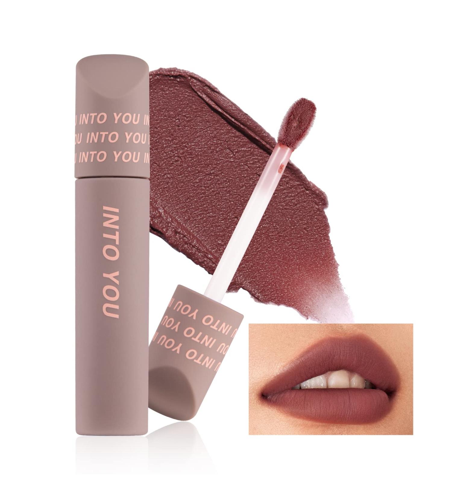 INTO YOU Matte Velvet Lipstick - Lightweight Non-Stick Lip Gloss for Smooth, Long-Lasting Wear | E06 - Buy Online on GoSupps.com