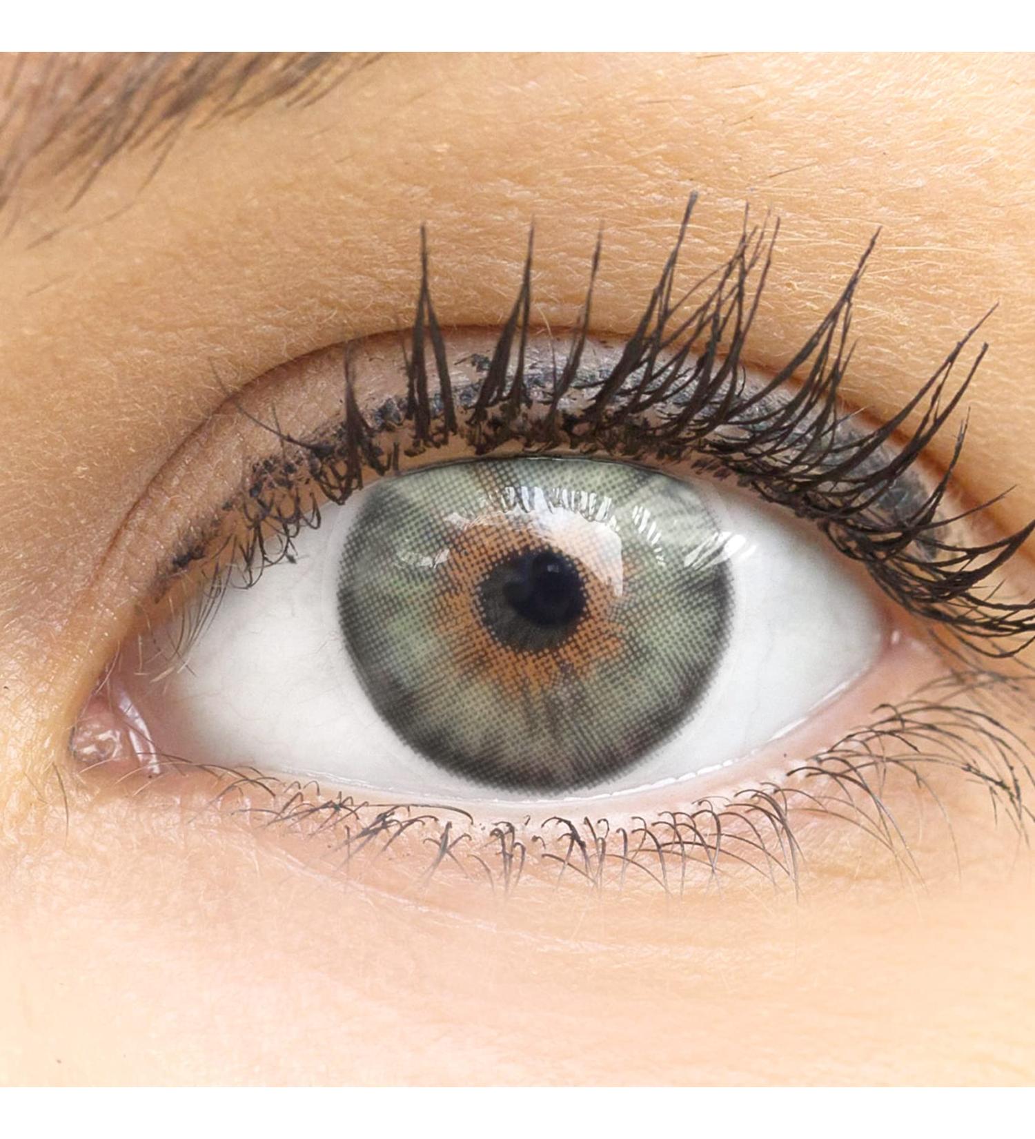 Lucca Green Contact Lenses - Very Opaque Natural Silicone Comfort - 1 Pair with Container - Dia 14.00 - 0.00 Diopters - International Shipping Available - Buy Online on GoSupps.com