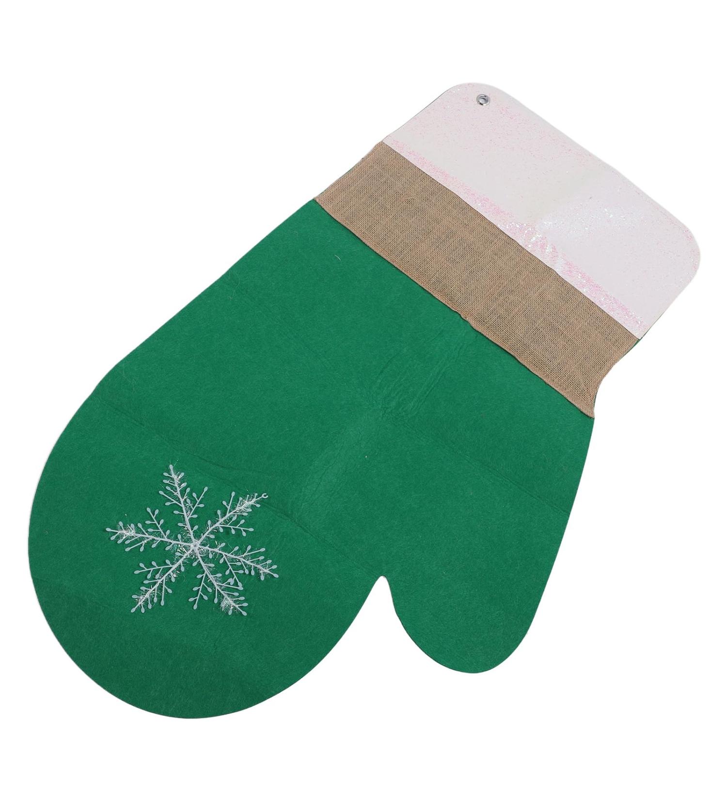 Door Hanging Glove Exquisite Details Cloth Christmas Doorway Sign Gloves Safe for Wall for Fireplaces (Green) - Buy Online on GoSupps.com