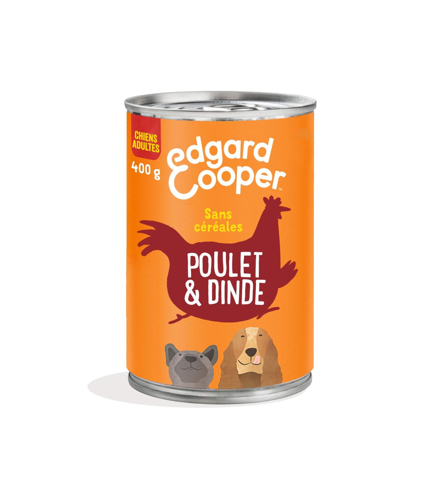 Edgard & Cooper Grain-Free Adult Dog Pate Box Natural Food Fresh Chicken and Turkey Healthy Tasty and Balanced Diet Pro -400g - Buy Online on GoSupps.com