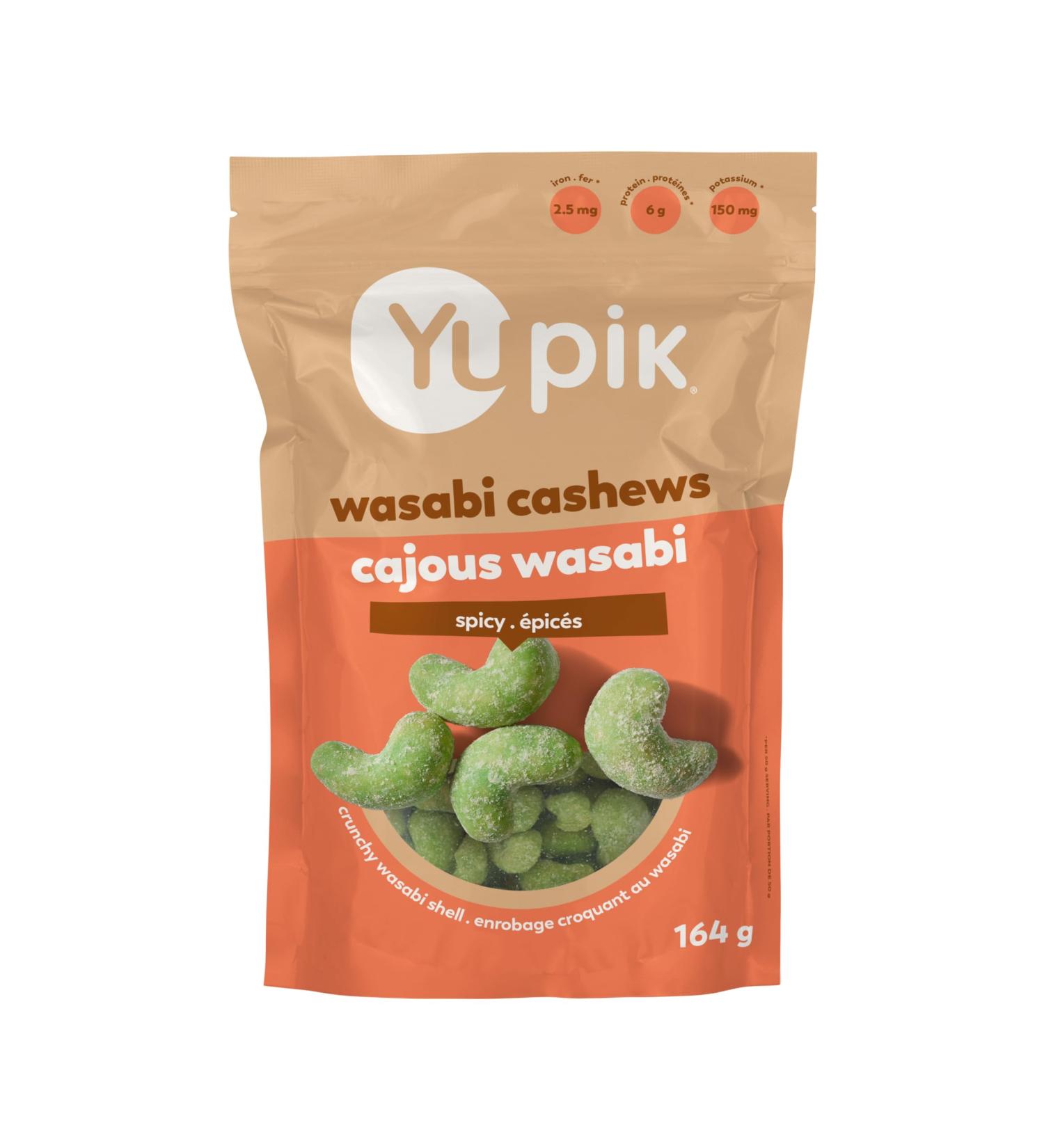 Yupik Wasabi Cashews 164 g Intense Spicy Snacks Crunchy Cashews Wasabi Flavored Shell Asian-Inspired Snacks Perfect for Sushi Night Party Snacks Game Night - Buy Online on GoSupps.com