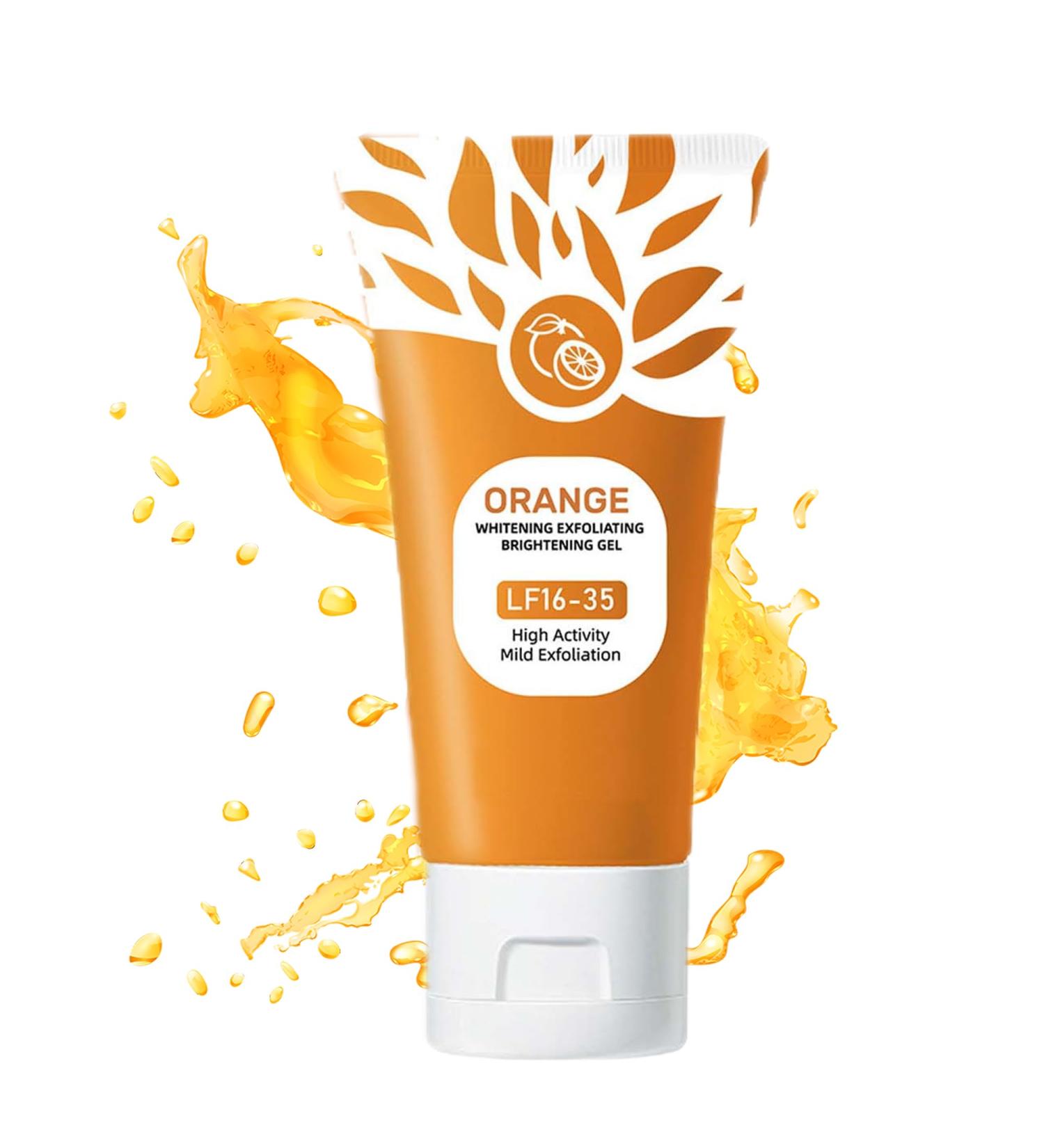 Orange Enzymes Exfoliating Gel Scrub for Face & Body - Deep Cleansing Moisturizing Gel to Remove Blackheads, Organic Exfoliator for Smooth & Radiant Skin, Non-Comedogenic All Skin Types (1pc, 50g) 1pc 1.7 Ounce (Pack of 1) - Buy Online on GoSupps.com